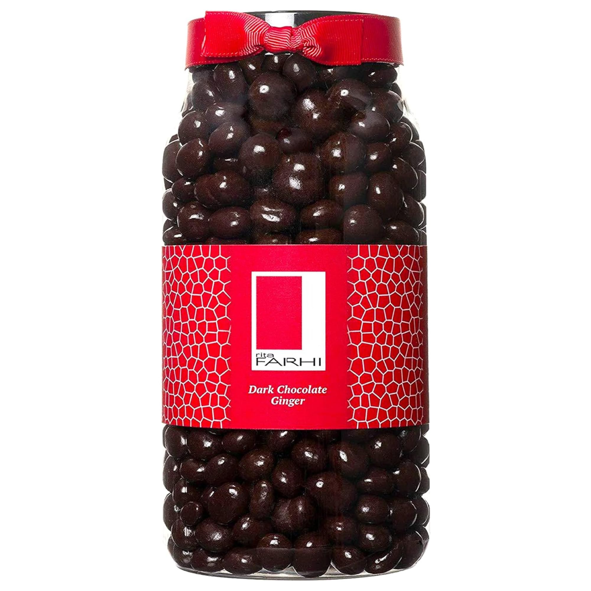 Rita Farhi Dark Chocolate Covered Ginger Luxury Gift Jar 850g