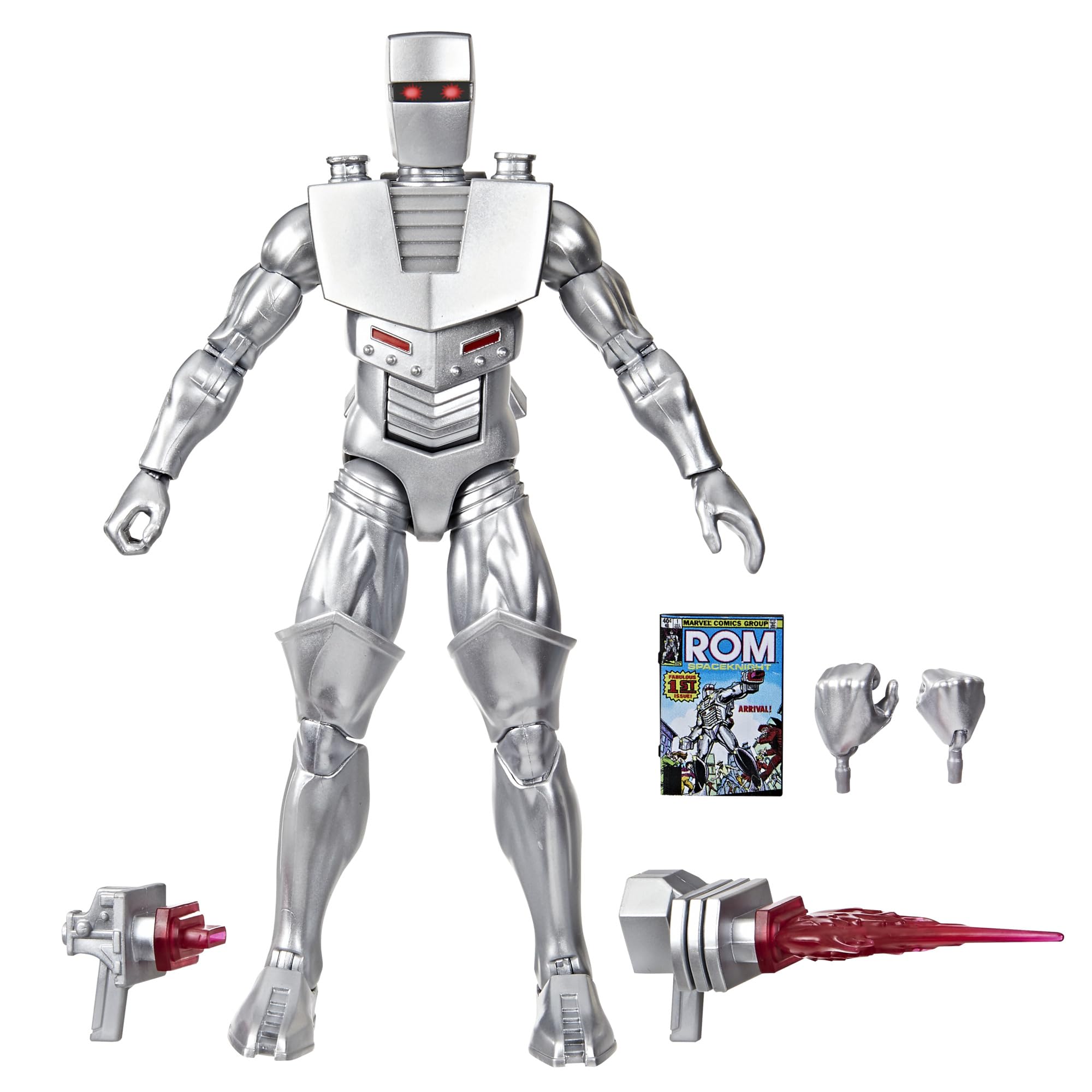 Marvel Legends Series Rom: Spaceknight Action Figure - Silver 6-Inch Collectible