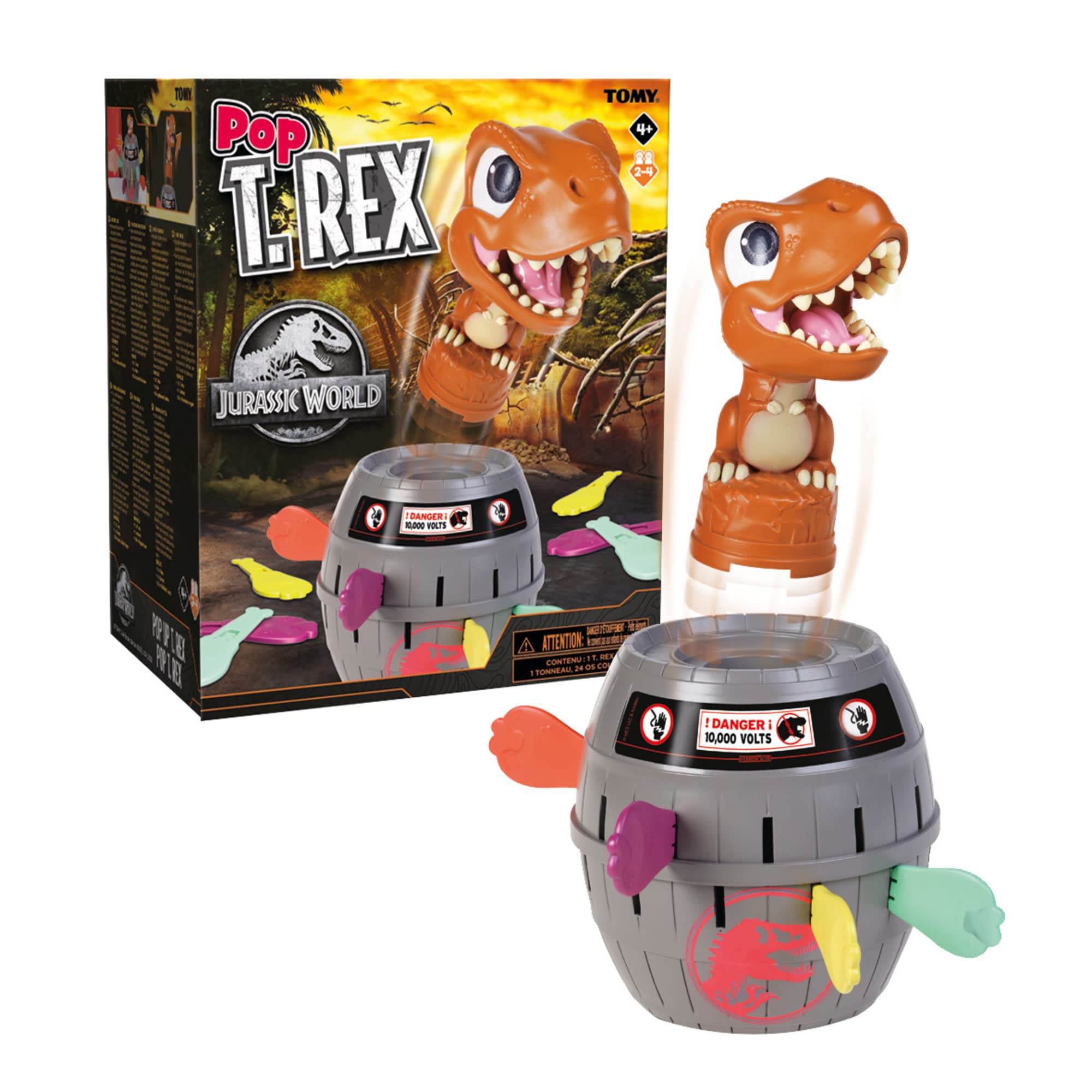 TOMY Pop Up Trex Classic Children's Action Game - Family Board Game for Kids 4+ 1