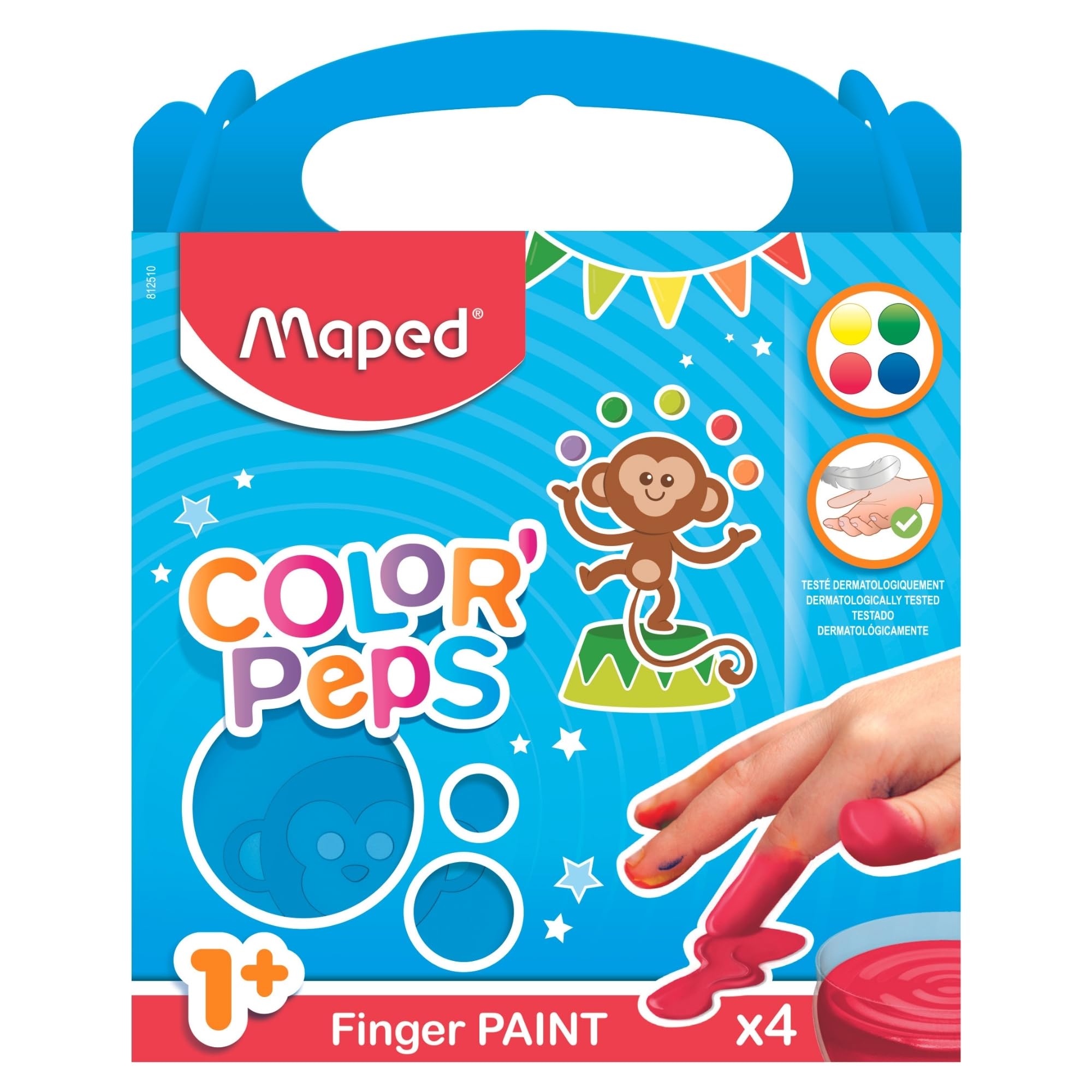 Maped Color'Peps My First Finger Paints - 4 Pots, Age 1+, Washable 1
