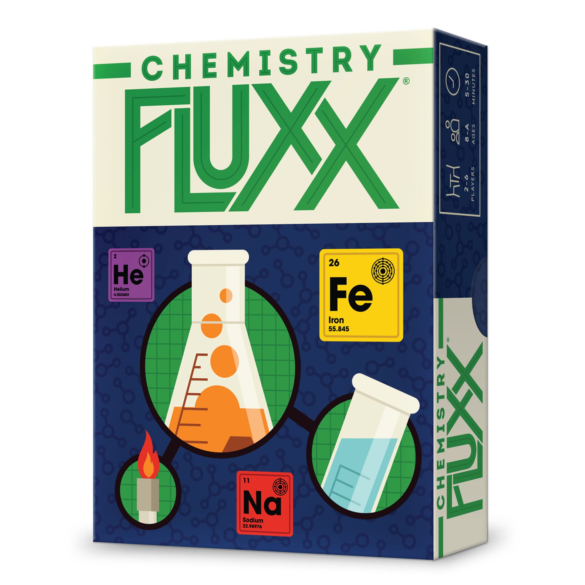 Looney Labs Chemistry Fluxx Board Game - Ages 8+, 2-6 Players, 5-30 Min Playtime