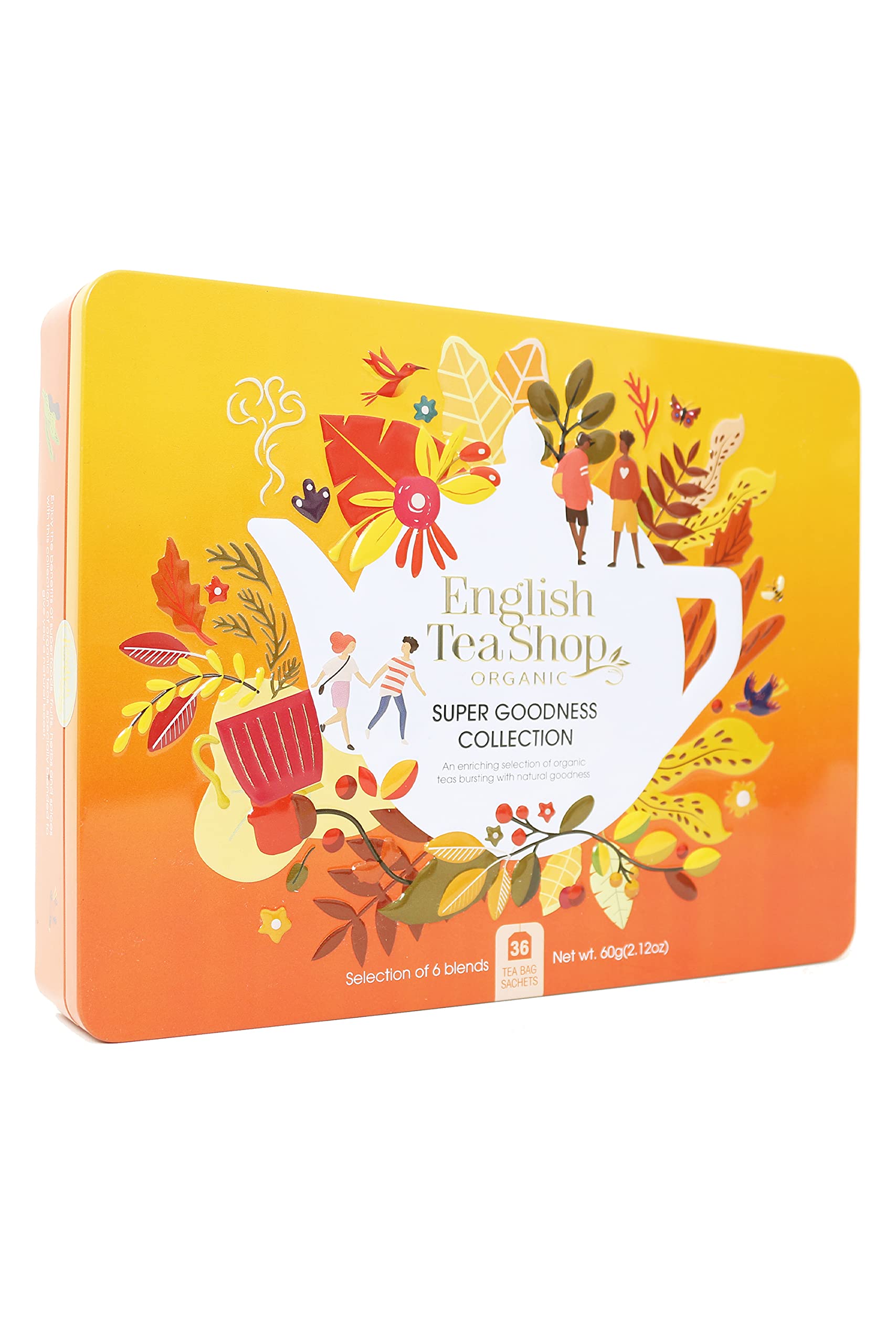 English Tea Shop Organic Super Goodness Collection Gift Tin - 36 Tea Bags