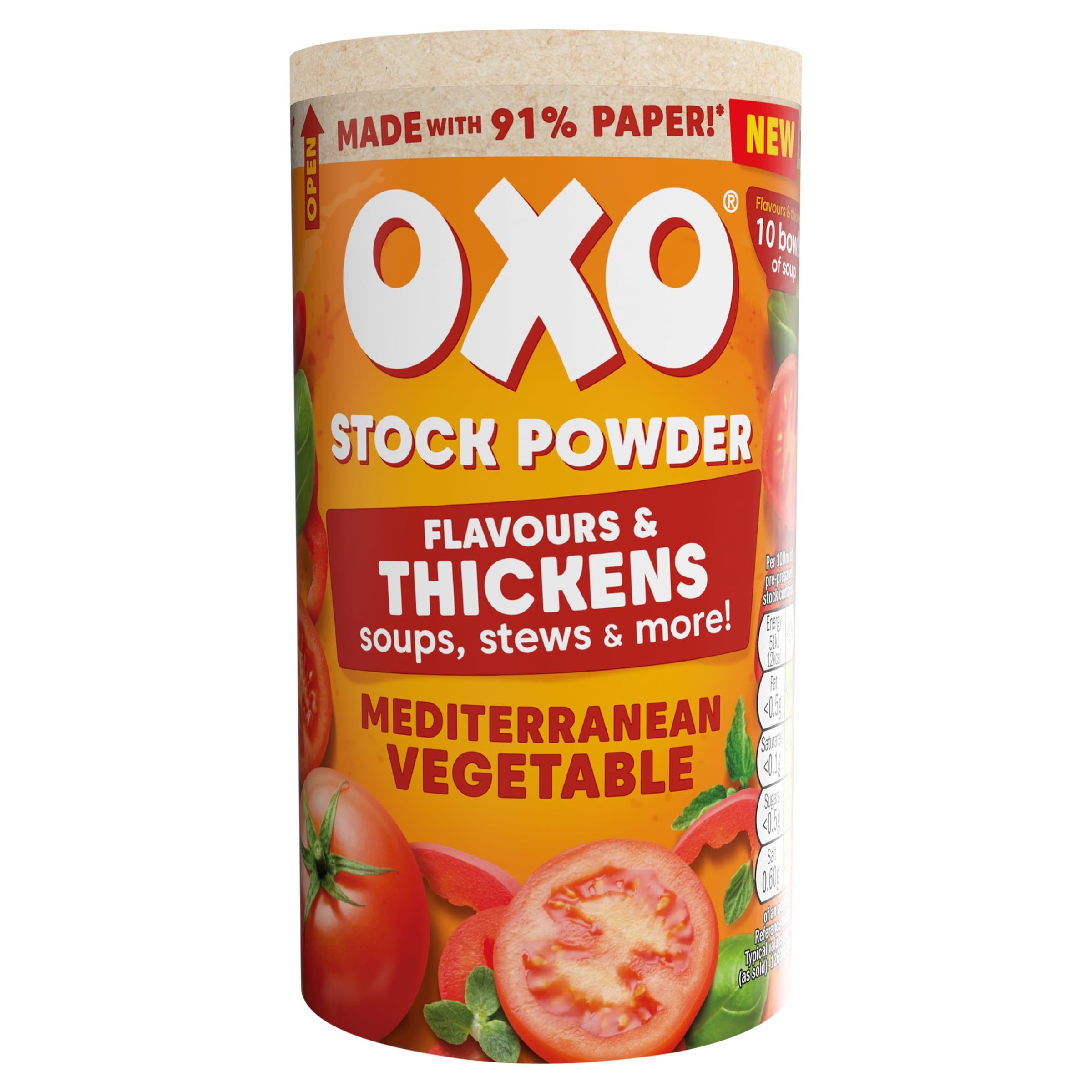 OXO Mediterranean Vegetable Stock Powder - Vegan Friendly | Quick Prep | 100g