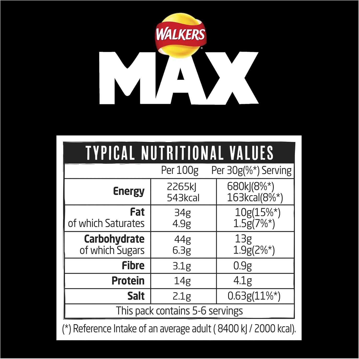 Walkers Max Strong Jalapeño & Cheese Double Coated Peanuts 175g
