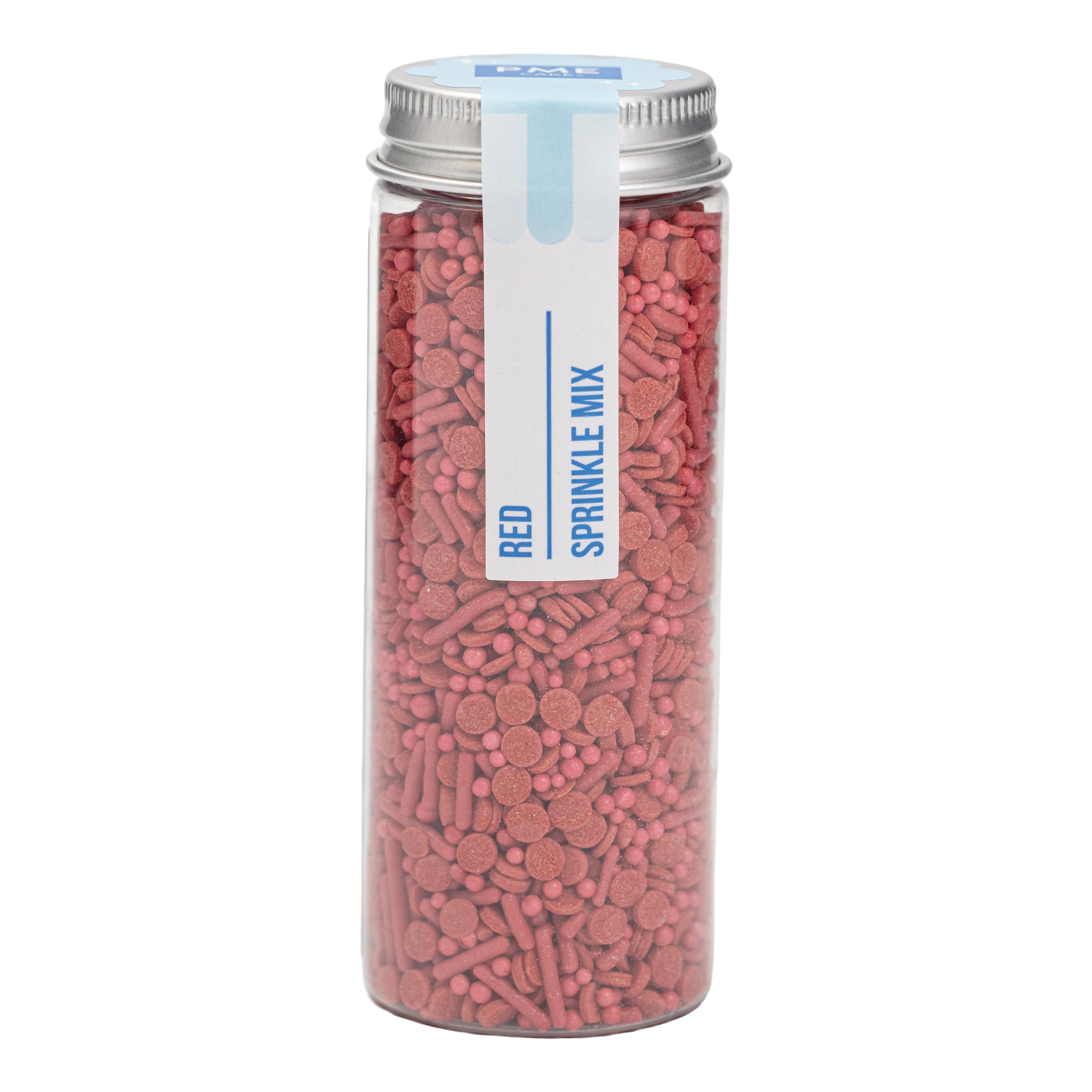 PME Cake Sprinkle Mix - Red Decorative Strands, Beads, and Confetti | 76g