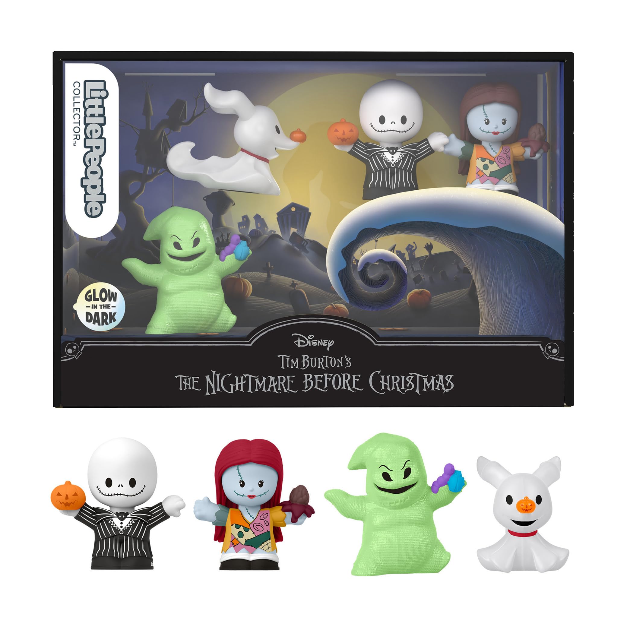 Little People Collector Disney Tim Burton’s The Nightmare Before Christmas - 4-Pack Glow-in-the-Dark Figures 13