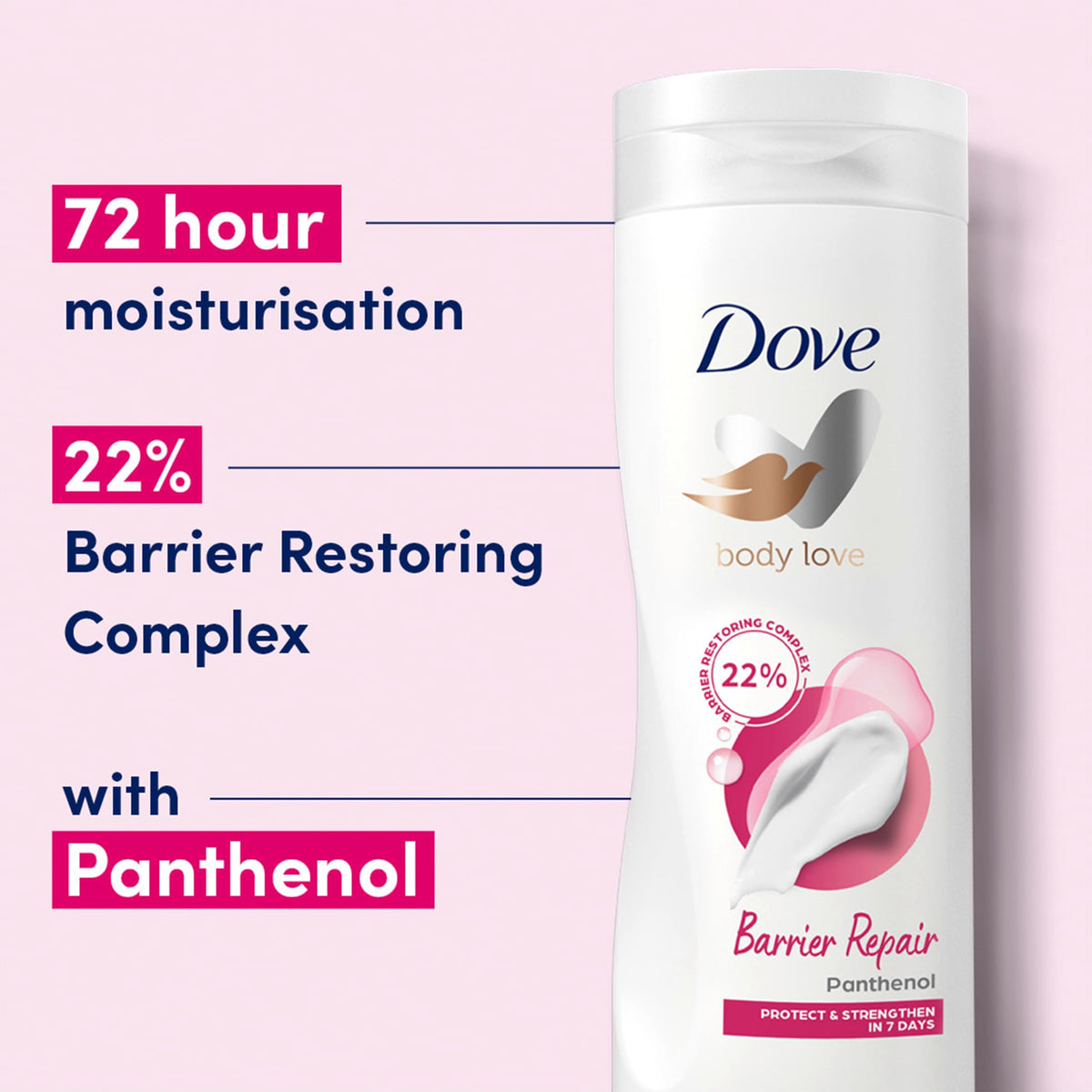 Dove Barrier Repair Body Serum Lotion with Panthenol - 400 ml