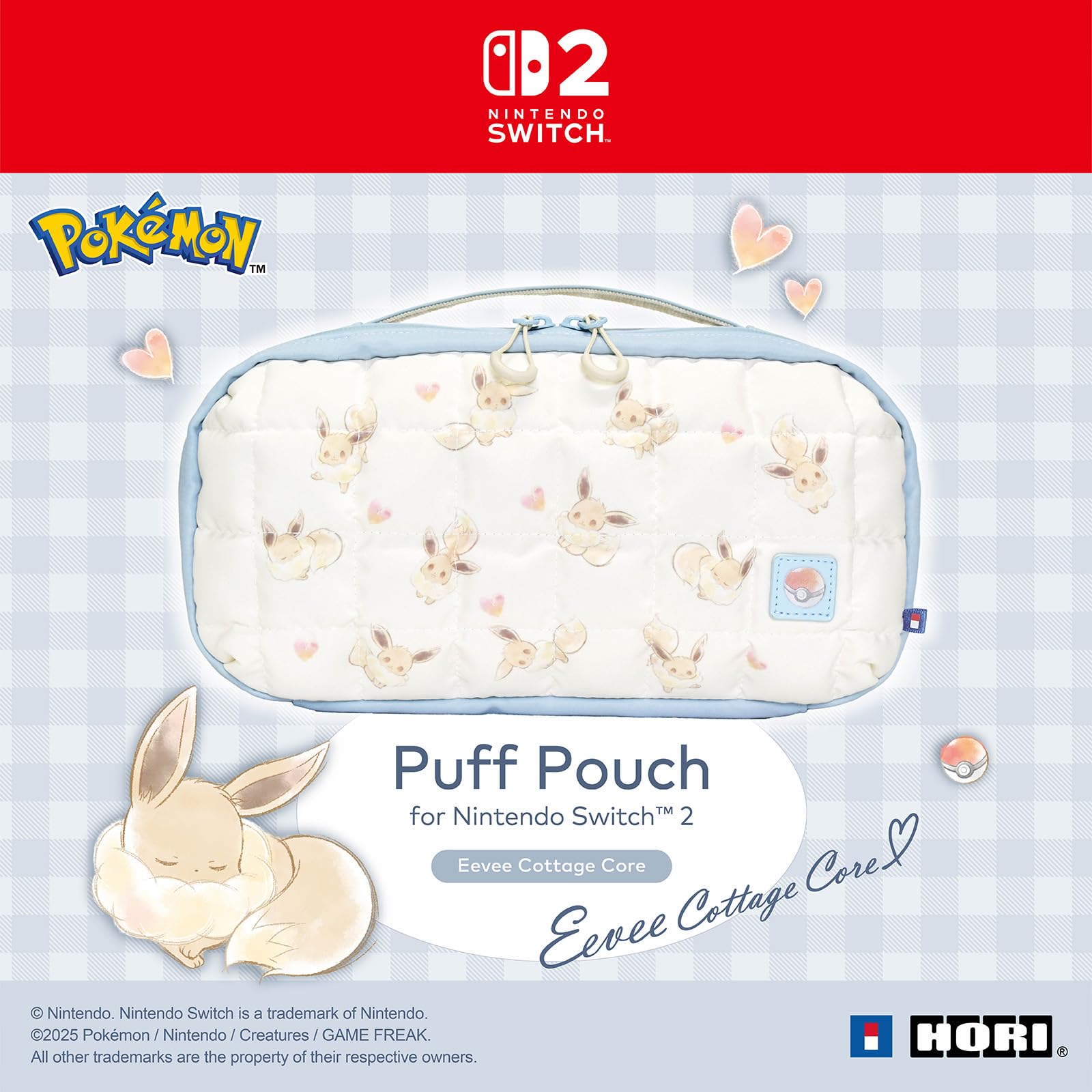 Hori Puff Pouch Eevee Cottage Core [Nintendo Switch 2]