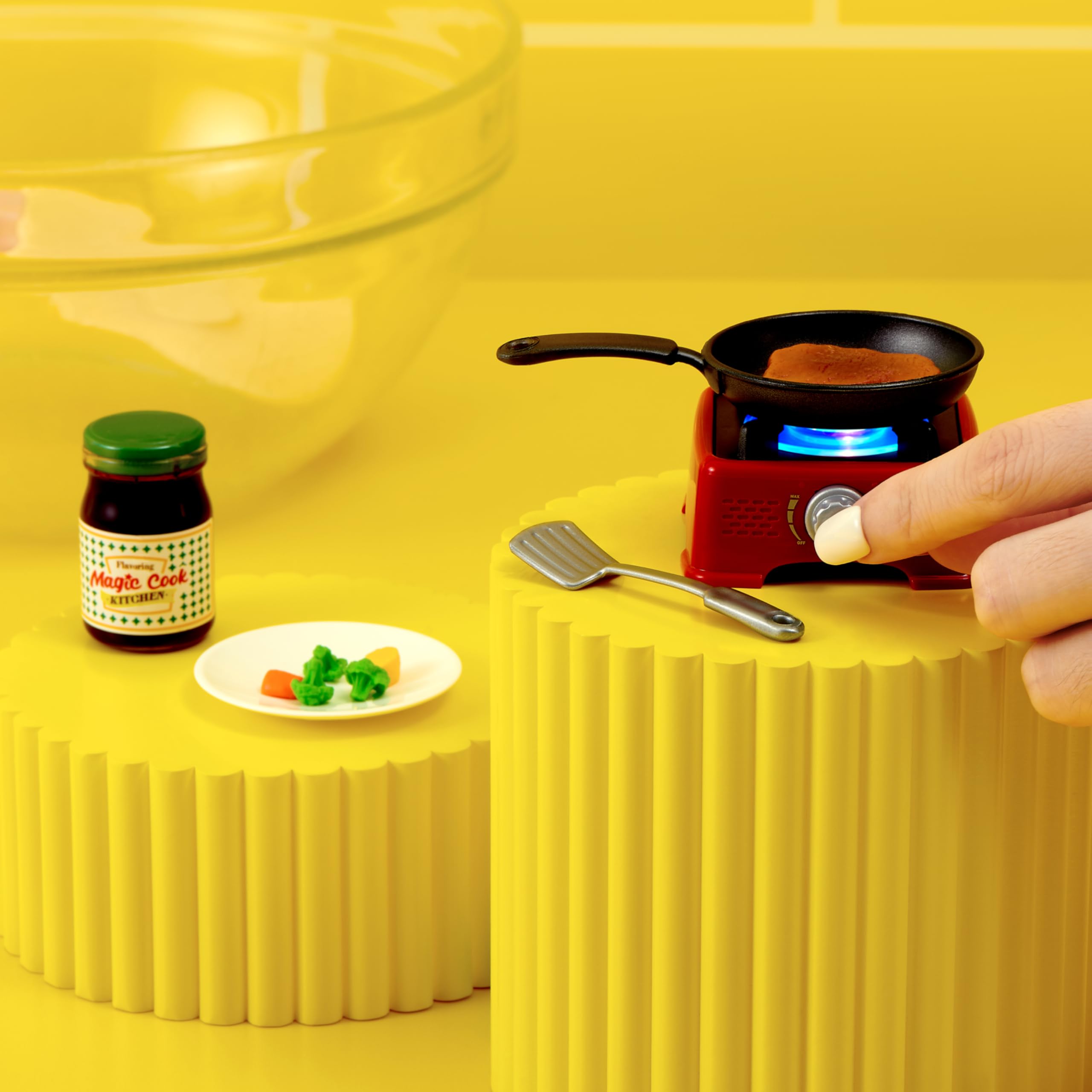 Mini Brands Magic Cook Kitchen Cup Cake Maker - Working UV Light | Miniature | Ages 3+