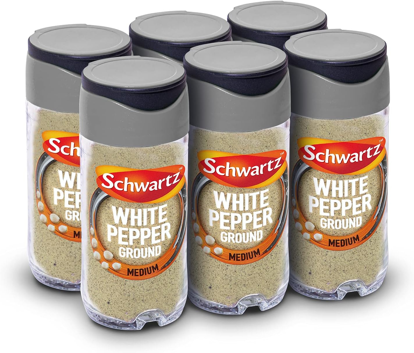 Schwartz - Ground White Pepper 34g, Pack of 6 1