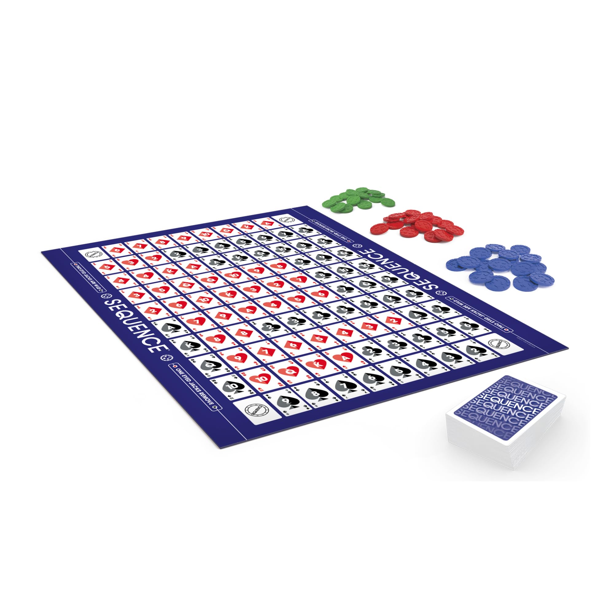 Jax Sequence Family Edition Strategy Board Game | 2-12 Players | Ages 7+ | English