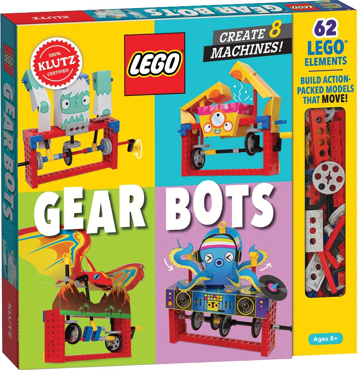 LEGO Gear Bots (Klutz): Create 8 Machines - Building & Educational Playset for Kids 8-12