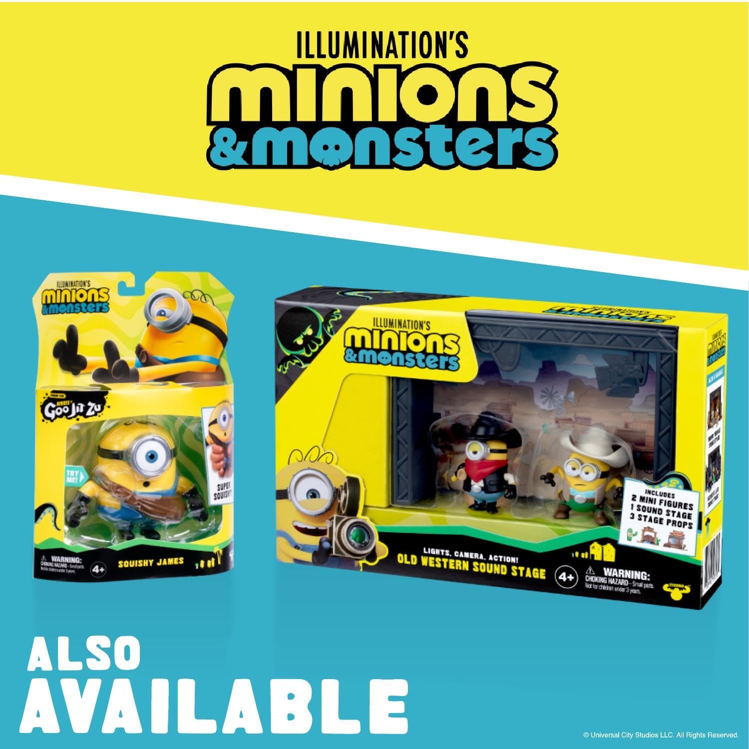 MINIONS Illumination's Monsters Quest for Monsters Playset - Includes Goomi & James Minion Action Figures | Ages 4+ 4