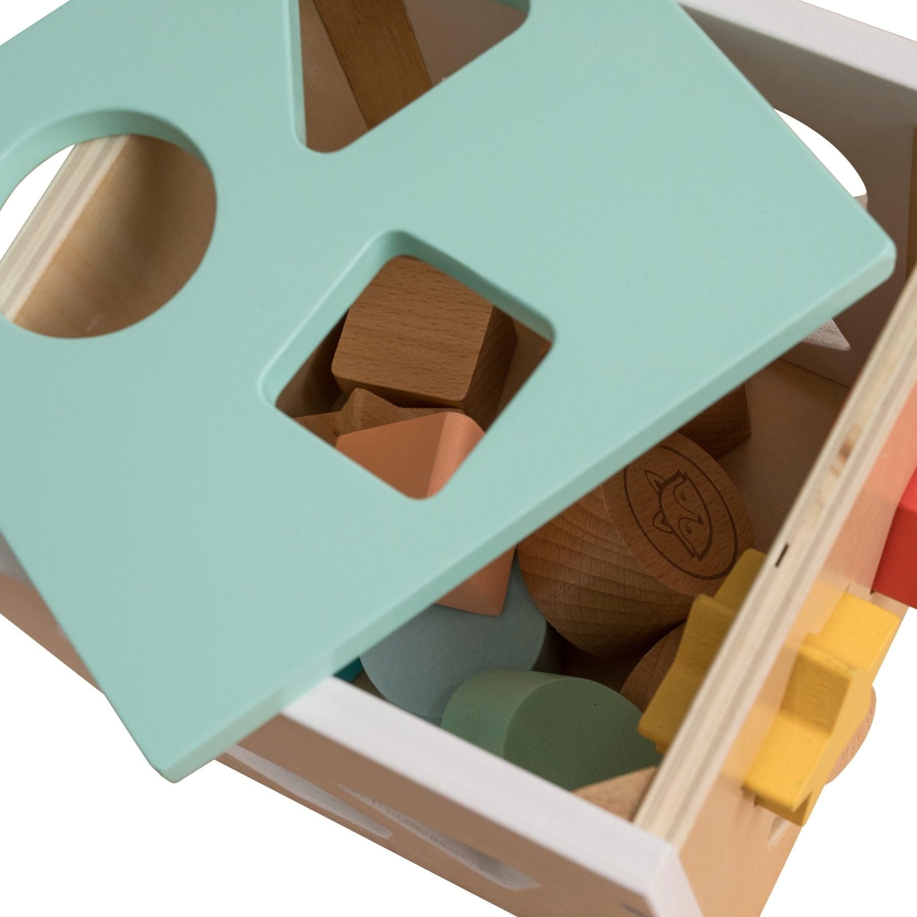 Owl & Fox Wooden Shape Sorter - Educational Montessori Toy for Toddlers 12 Months+ 4