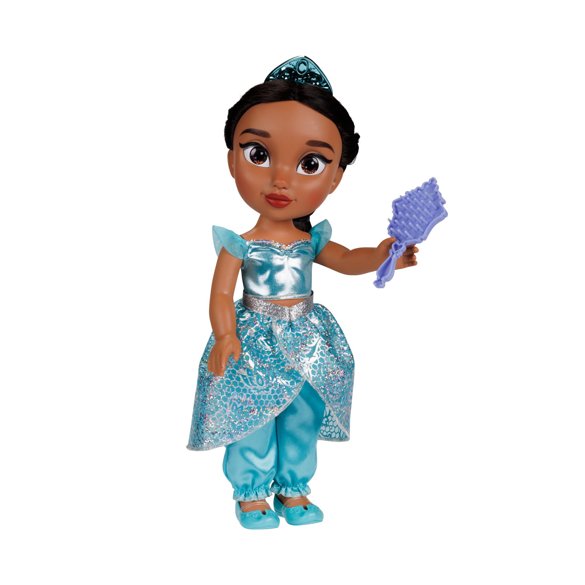 Disney Princess Jasmine Fashion Doll - 14" with Shimmery Platinum Holofoil Jumpsuit & Royal Reflection Eyes 1
