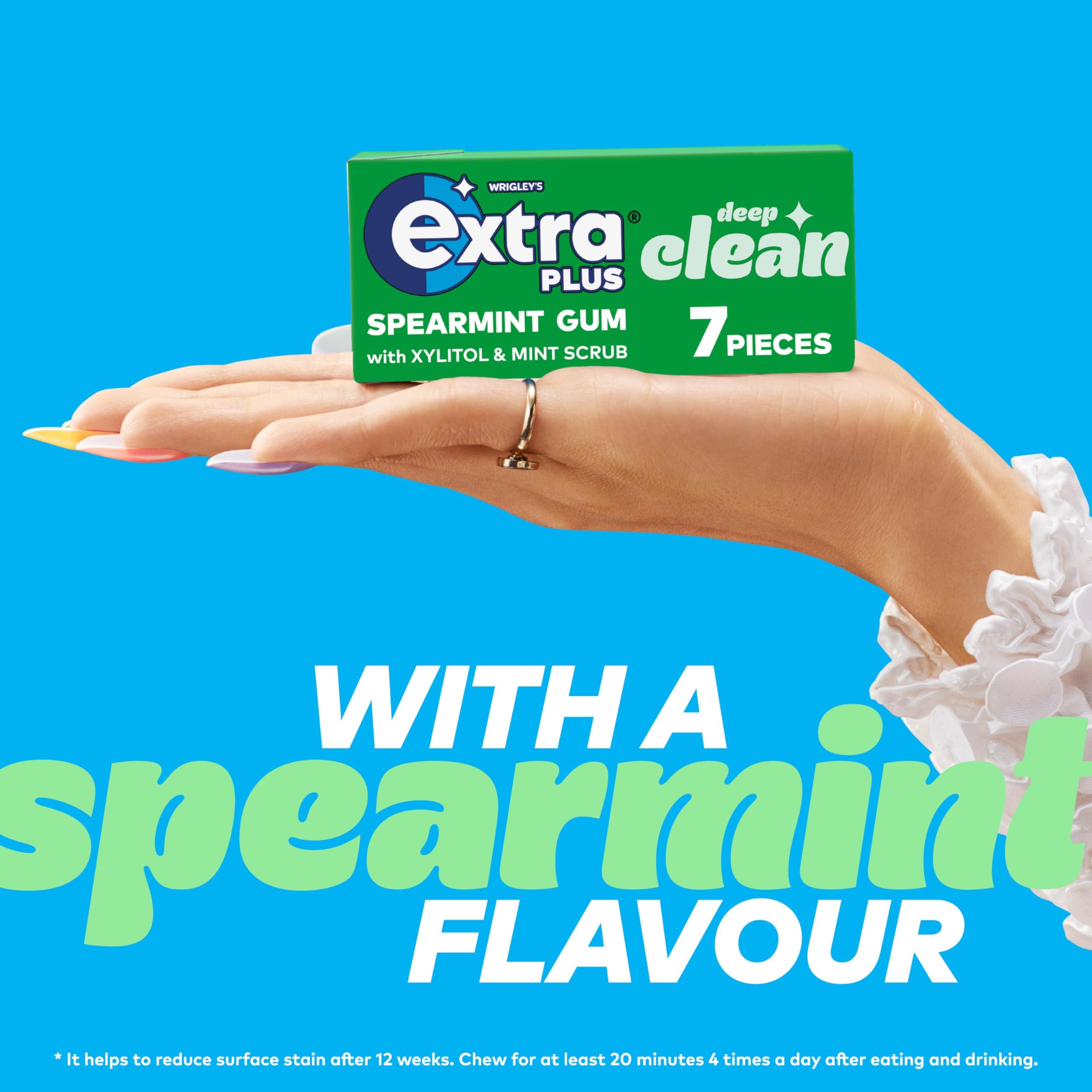 WRIGLEY'S EXTRA Deep Clean Mint Scrub Sugar Free Chewing Gum - Bulk Case 16 Packs (112 Pieces Total) 5