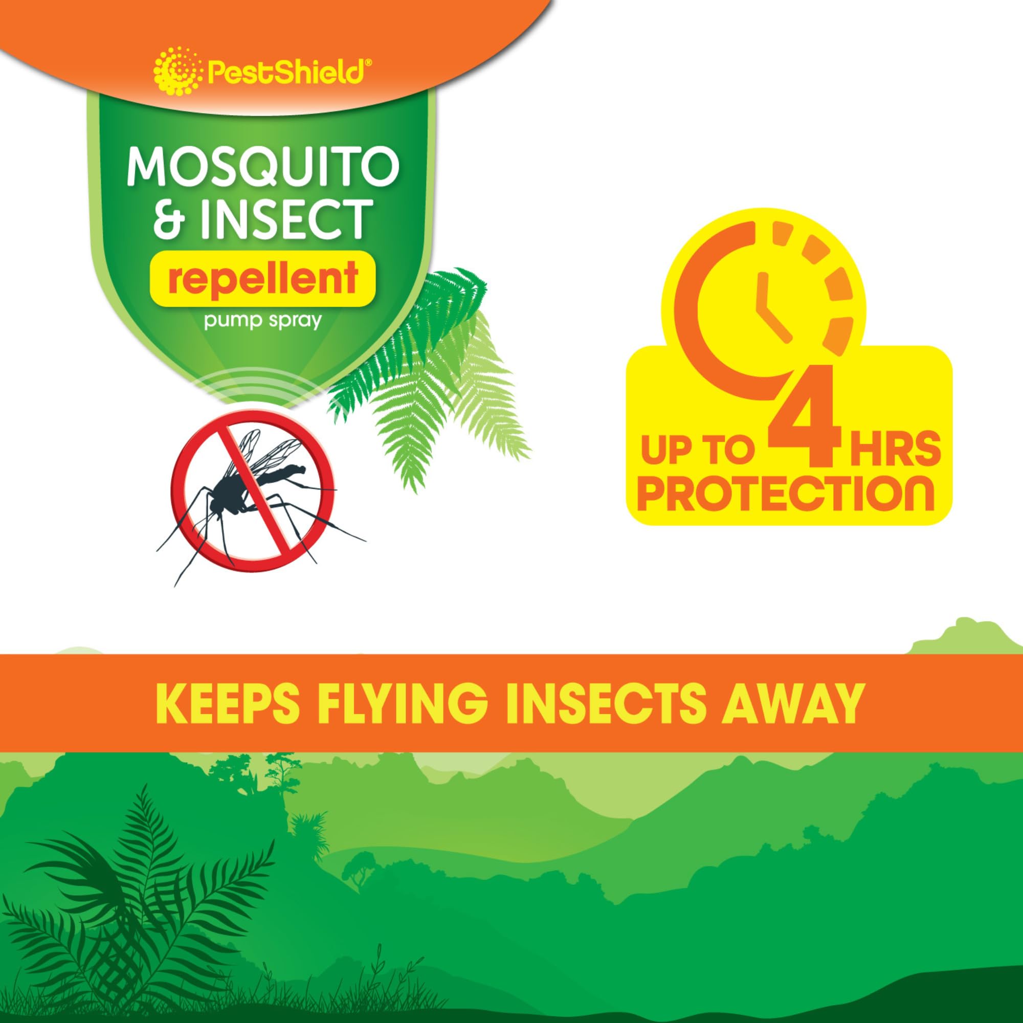 Pestshield Mosquito & Insect Repellent Pump Spray - Up to 4 Hours Protection | 120ml