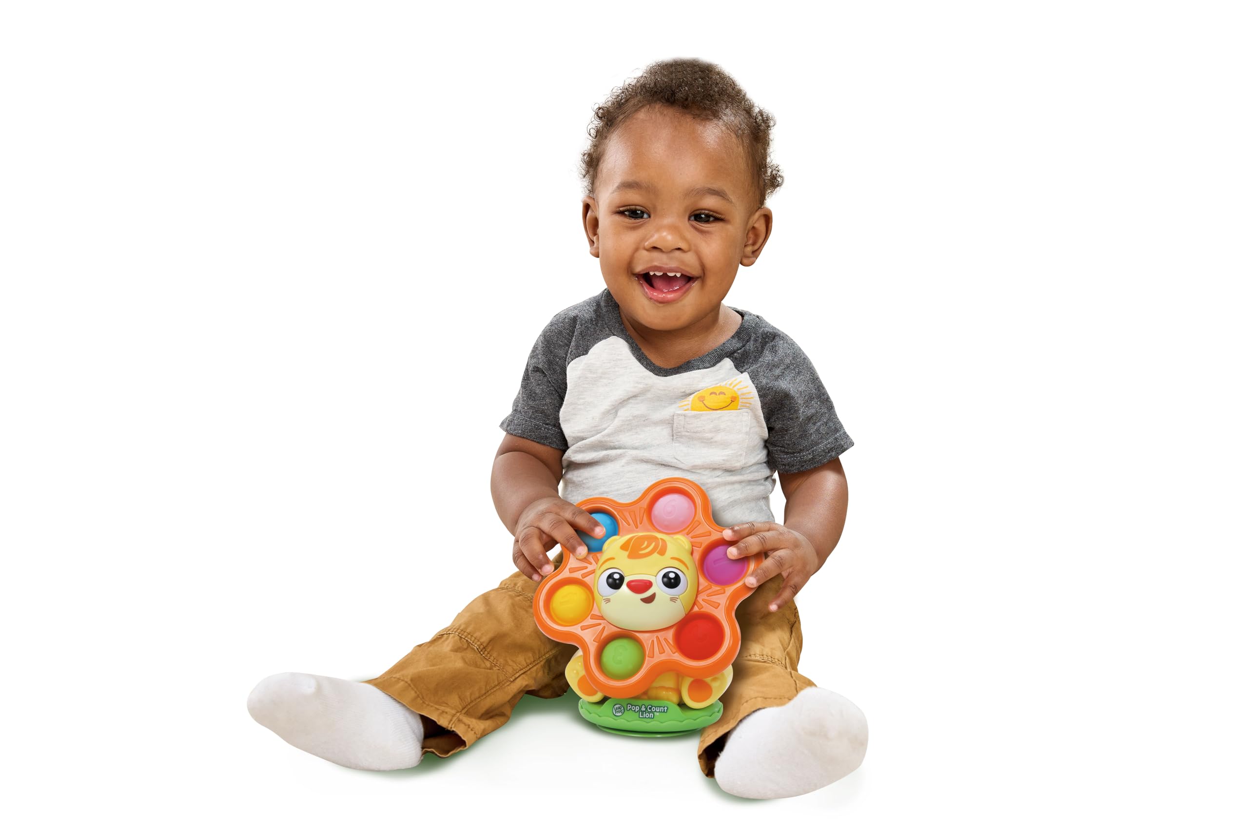 LeapFrog Pop & Count Lion - Sensory Suction Cup Toy with Squishy Buttons for Toddlers 6-24 Months 3
