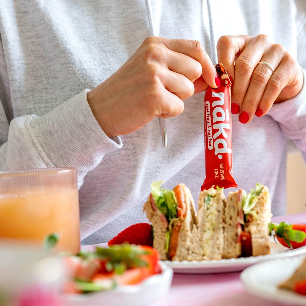 Nakd Bakewell Tart Natural Fruit & Nut Bars - Vegan, Gluten Free, No Added Sugar - 35g x 18 2