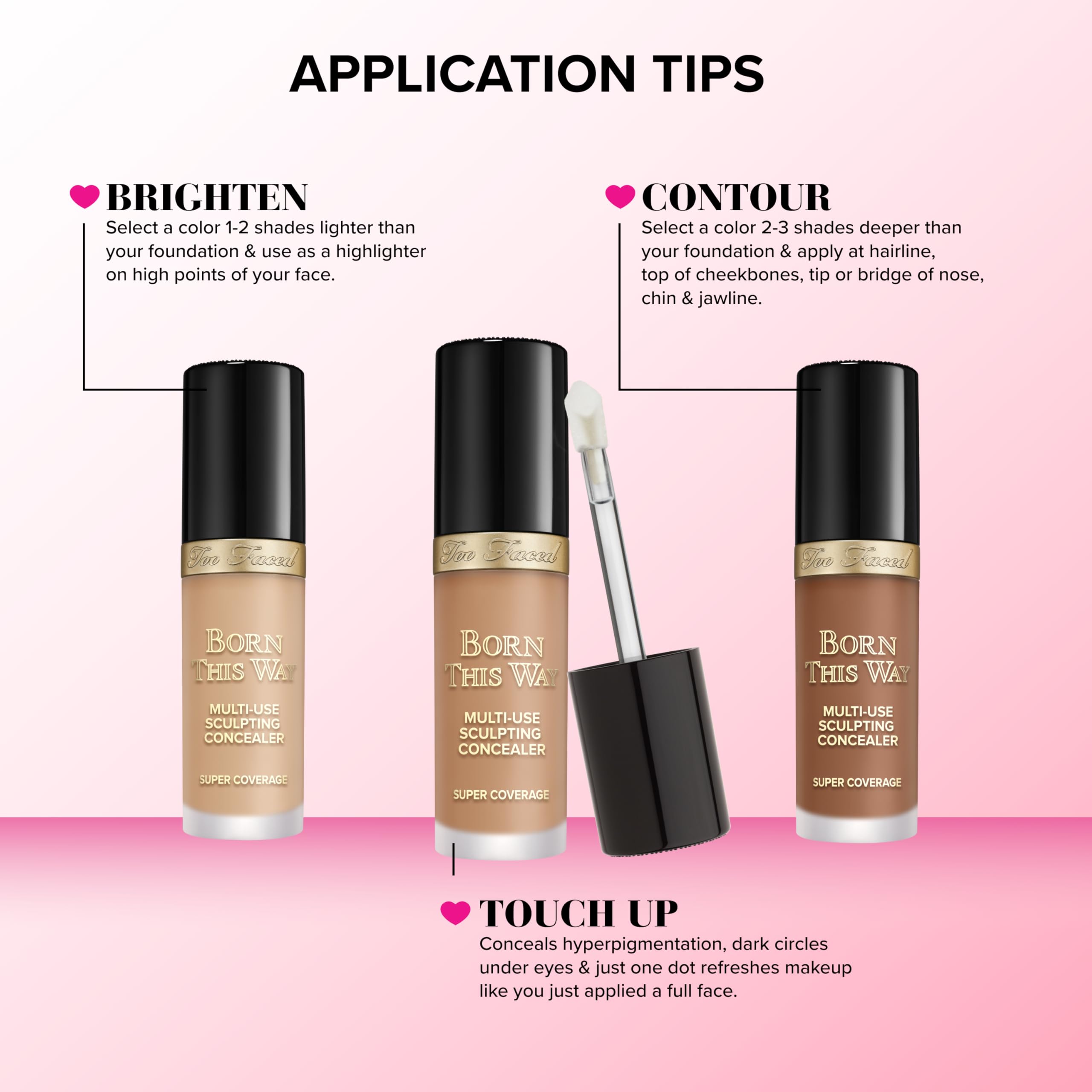 Too Faced Born This Way Super Coverage Multi-Use Concealer - Full Coverage, Oil-Free, Hydrating, 12-Hour Wear 5