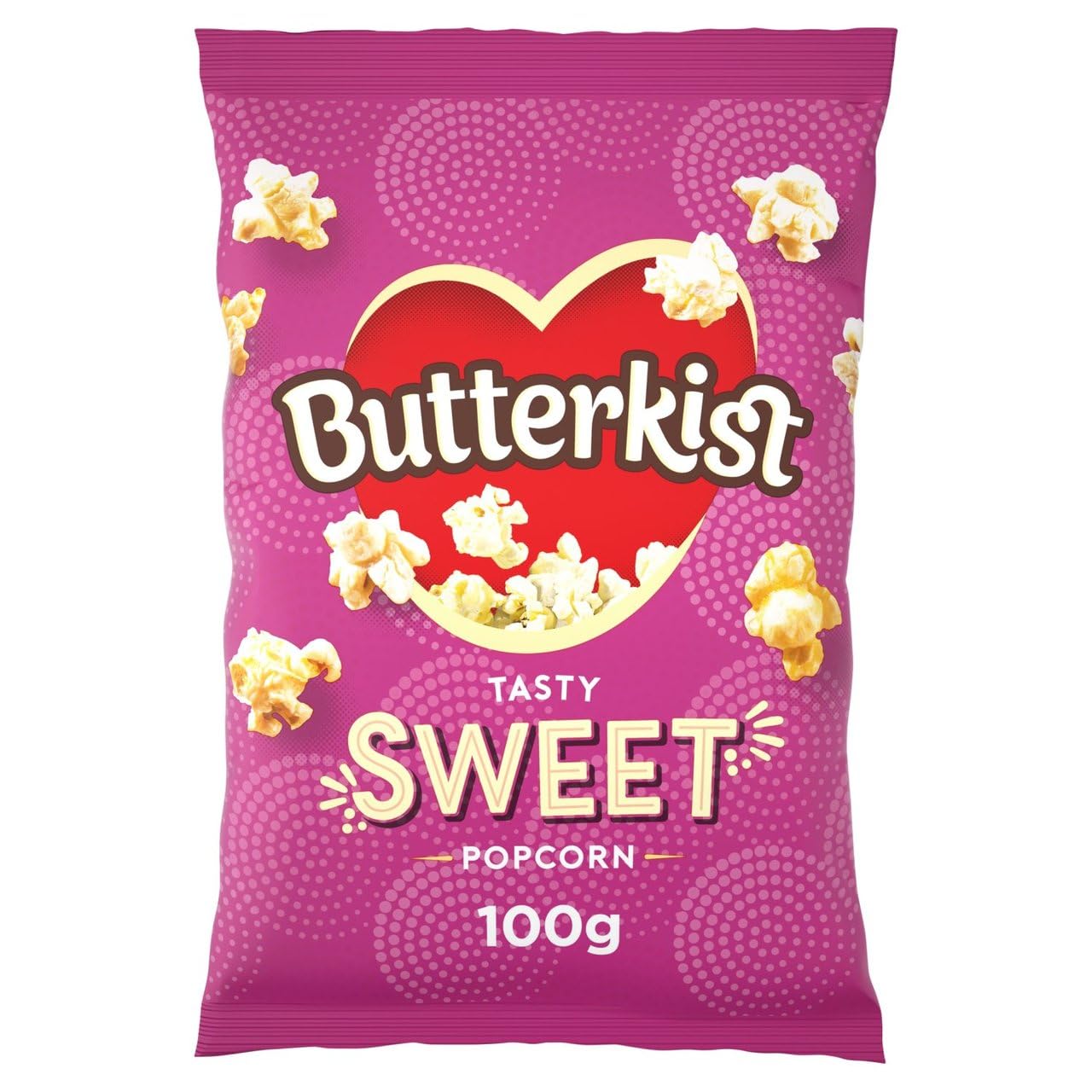 Butterkist Sweet Popcorn - 100g Gluten Free Snack, Source of Fibre, No Artificial Colours or Flavours 1
