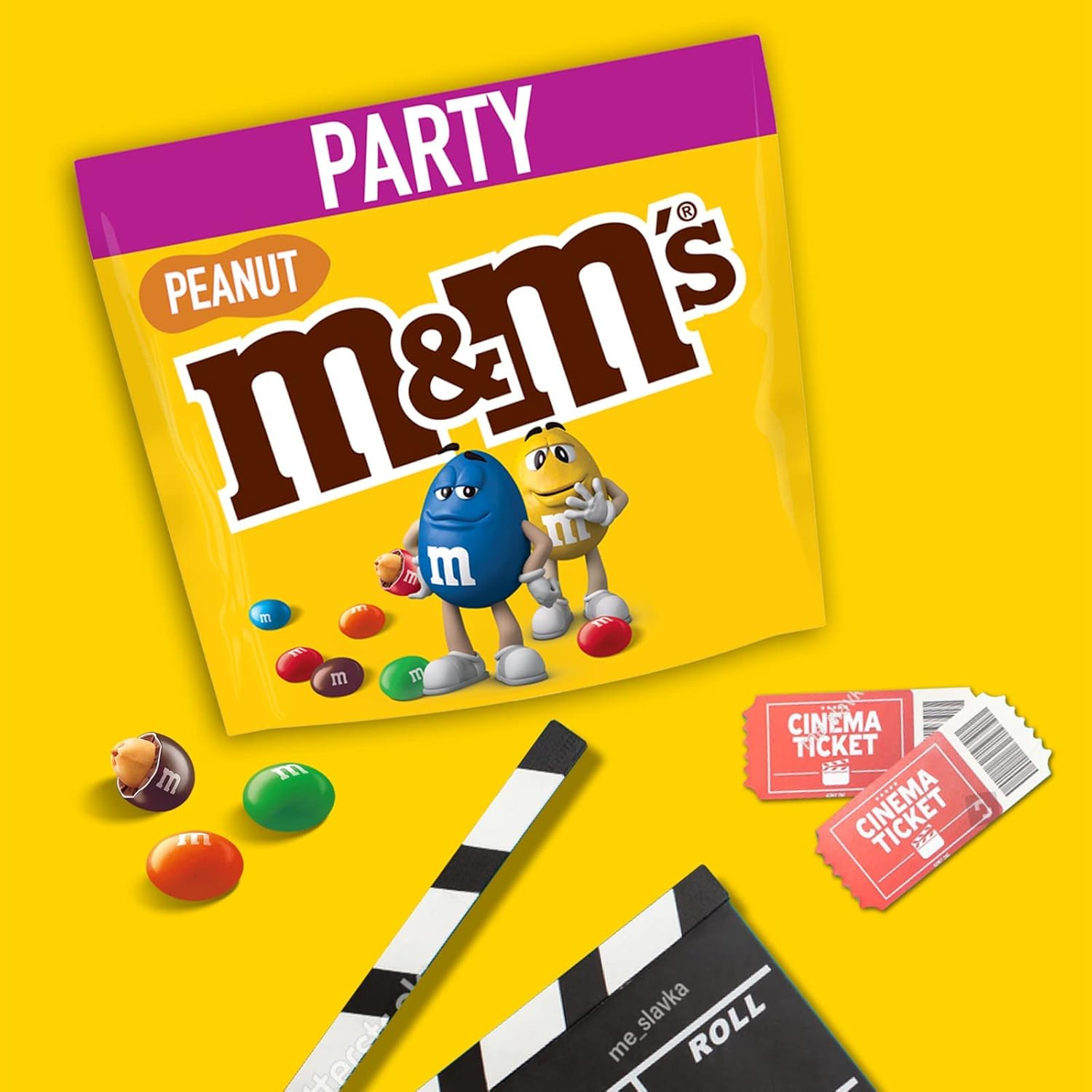 M&M's Peanut Milk Chocolate Party Bulk Bag - 1kg Snack Pack 5