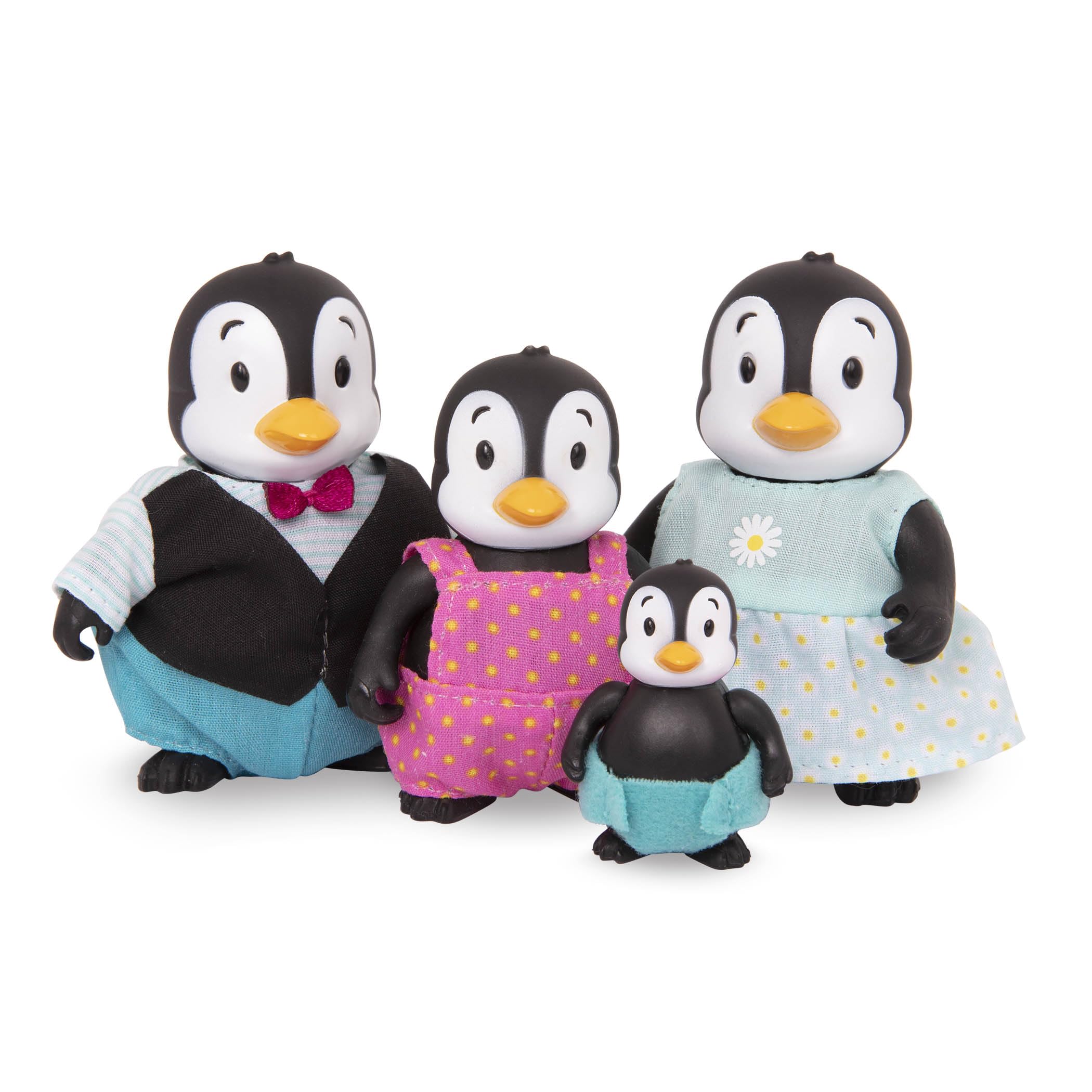 Li'l Woodzeez Toddlewaddle Penguin Family Playset - Includes Storybook & Miniature Figures for Imaginative Play