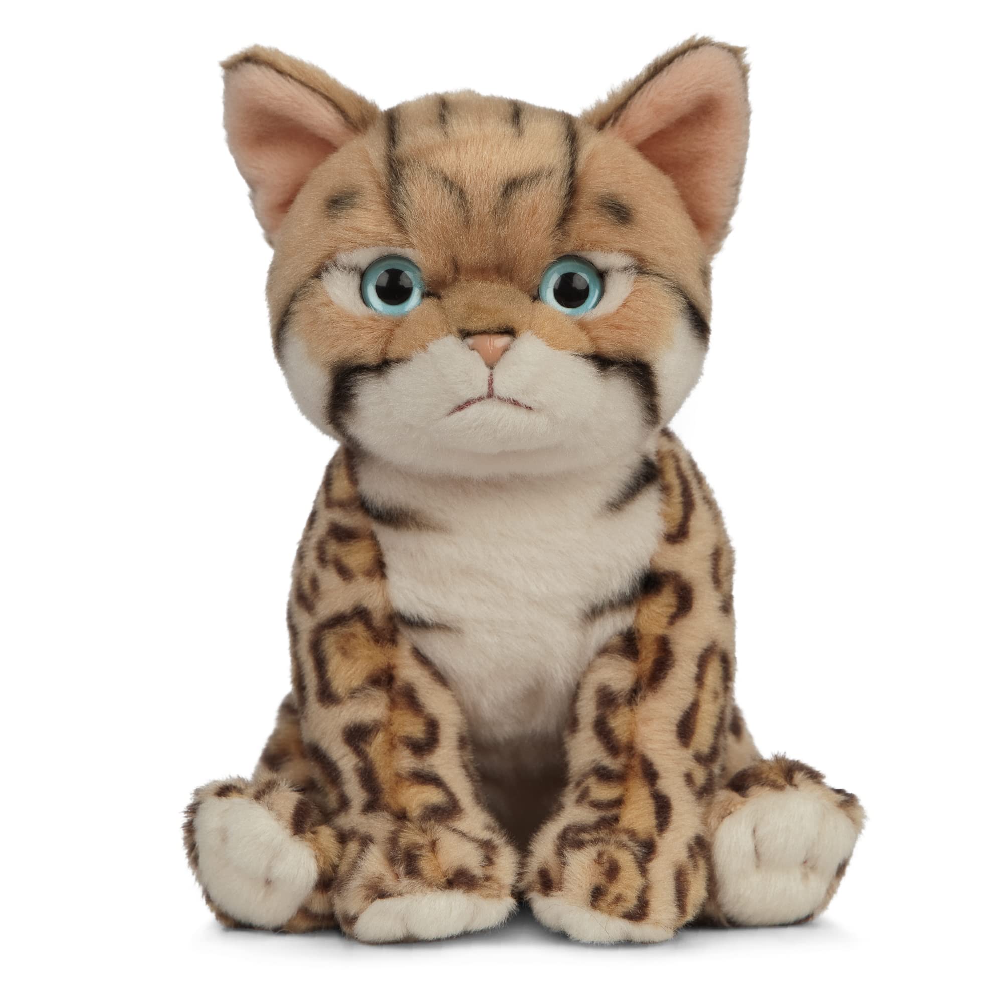 Living Nature Bengal Kitten Stuffed Animal - Realistic Soft Cuddly Cat Toy, 16.5cm, Brown 1