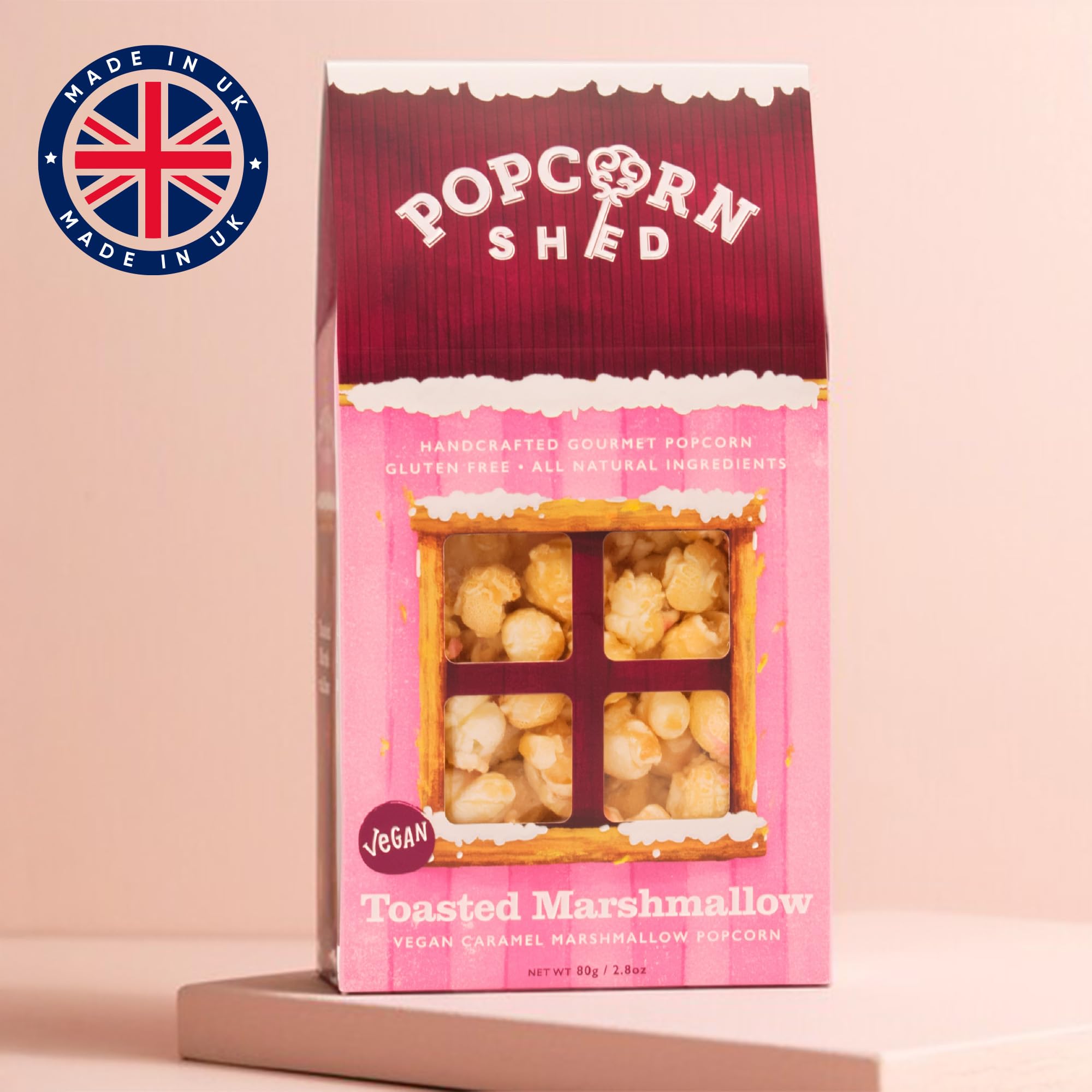 Popcorn Shed Toasted Marshmallow Gourmet Popcorn (1 x80g) - Vegan, Low Calorie, Perfect for Movie Nights & Gifting 11