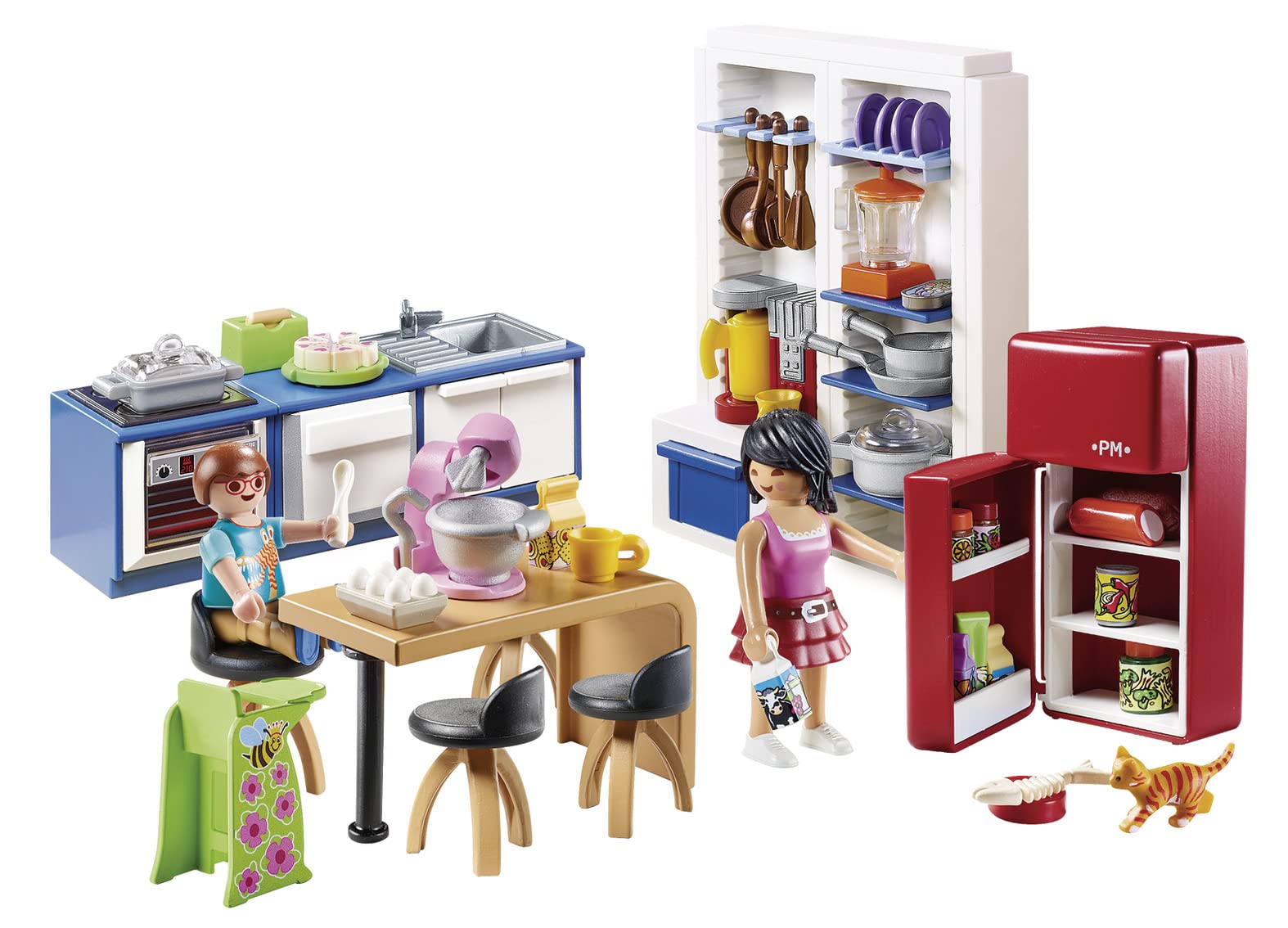 PLAYMOBIL Family Kitchen 70206 - Playset for Kids Ages 4+ 8