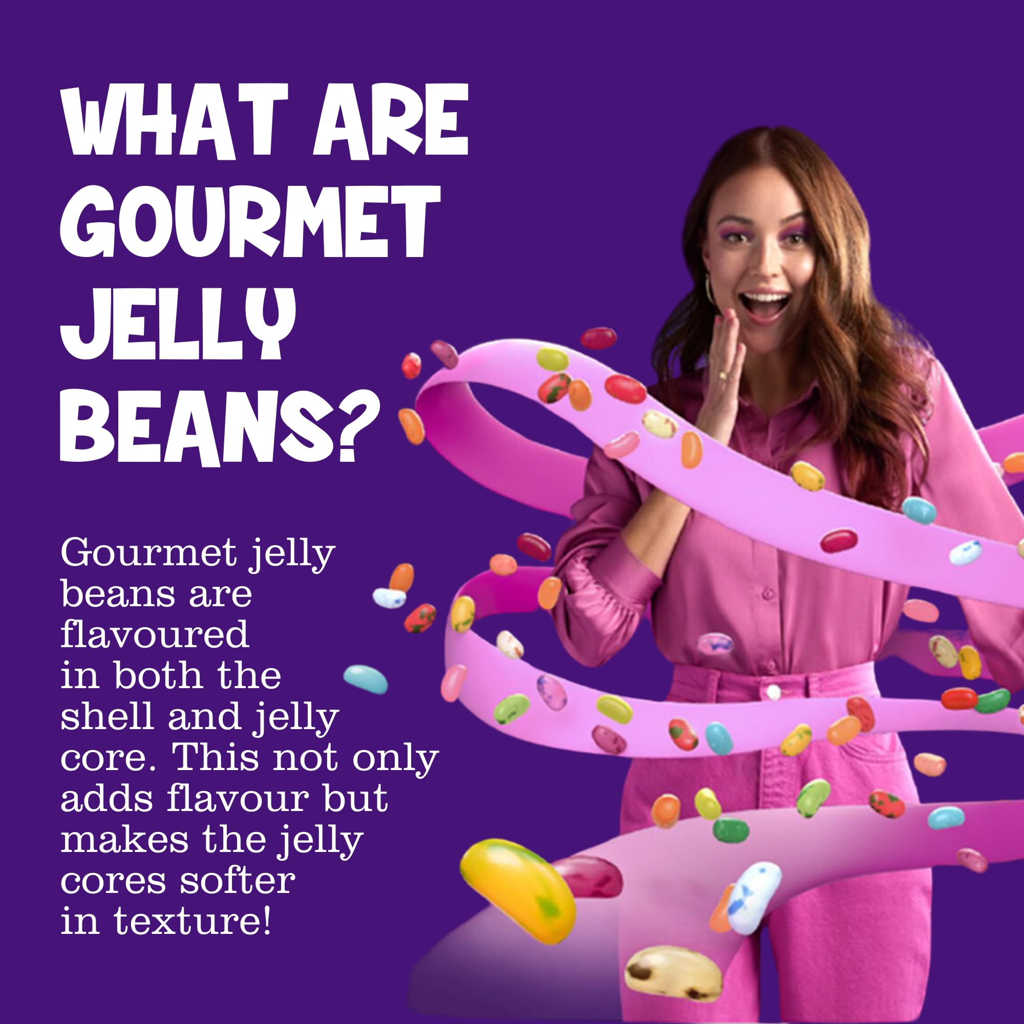 The Jelly Bean Factory Party Bag Sweets - 19 Bags Gourmet Bulk Jelly Beans