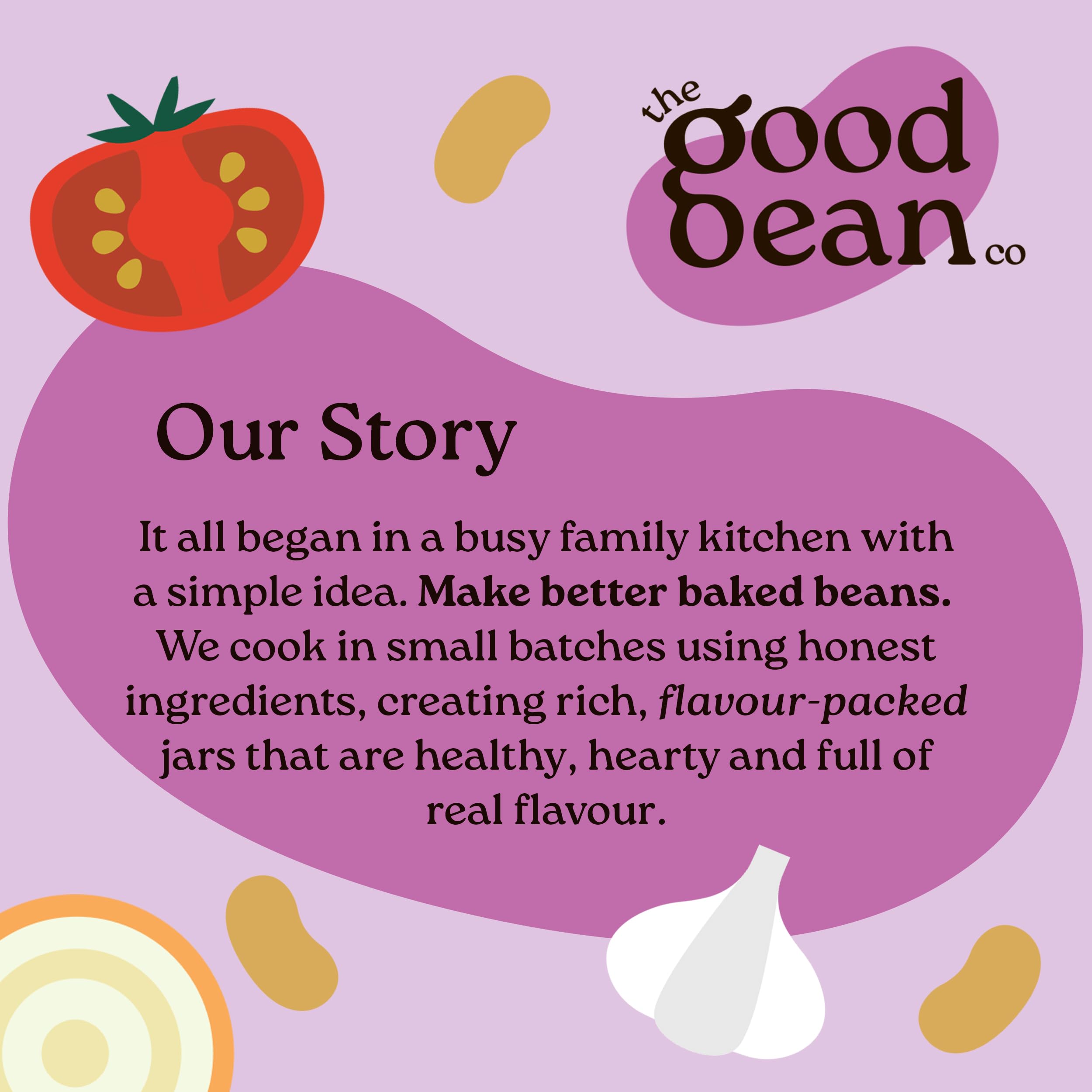 The Good Bean Co - Luxury Baked Beans Haricot Beans in Tomato Sauce 350g