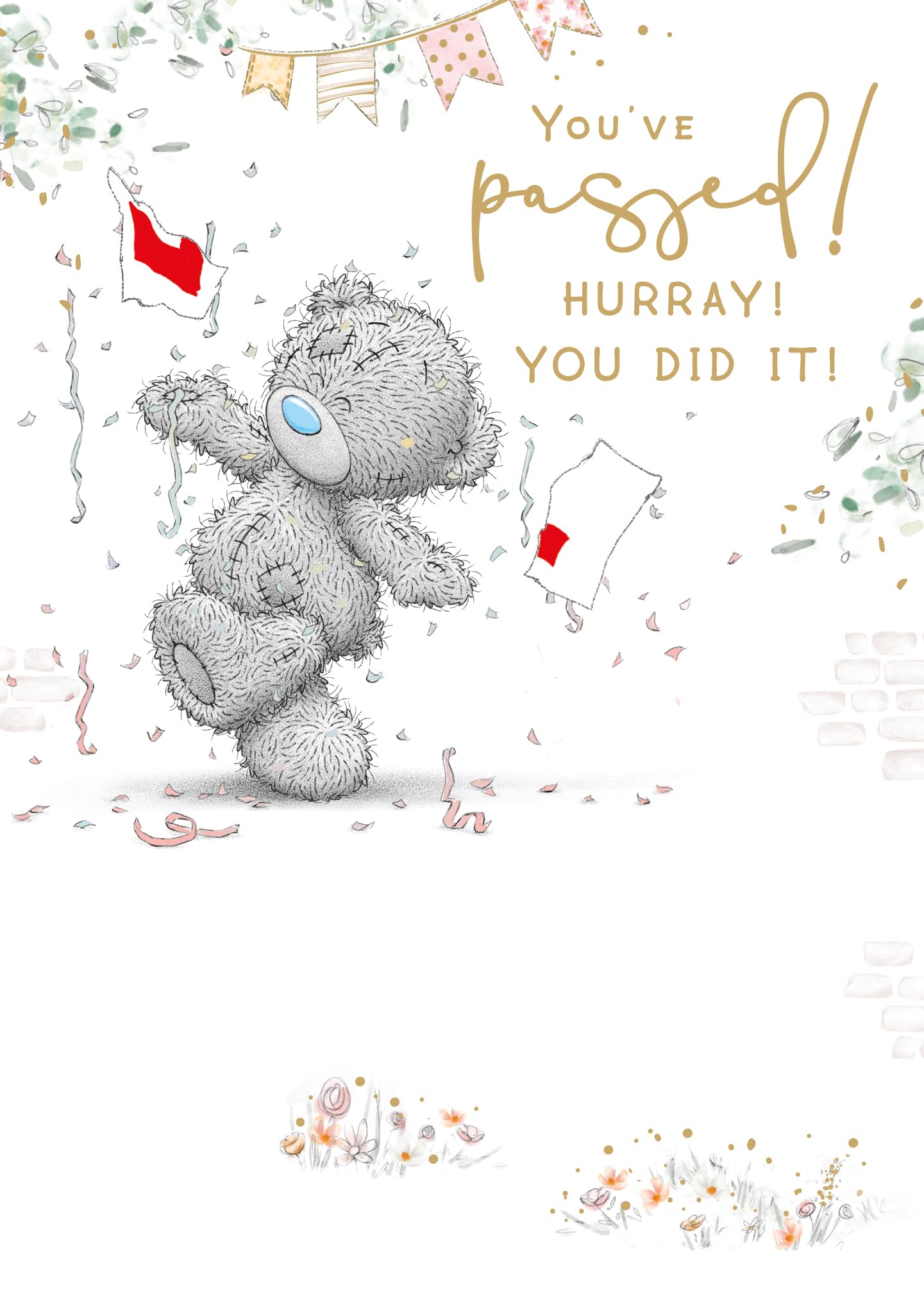 Me To You Tatty Teddy Passed Driving Test Congratulations Greeting Card | 5 x 7 Inches | Blank Inside
