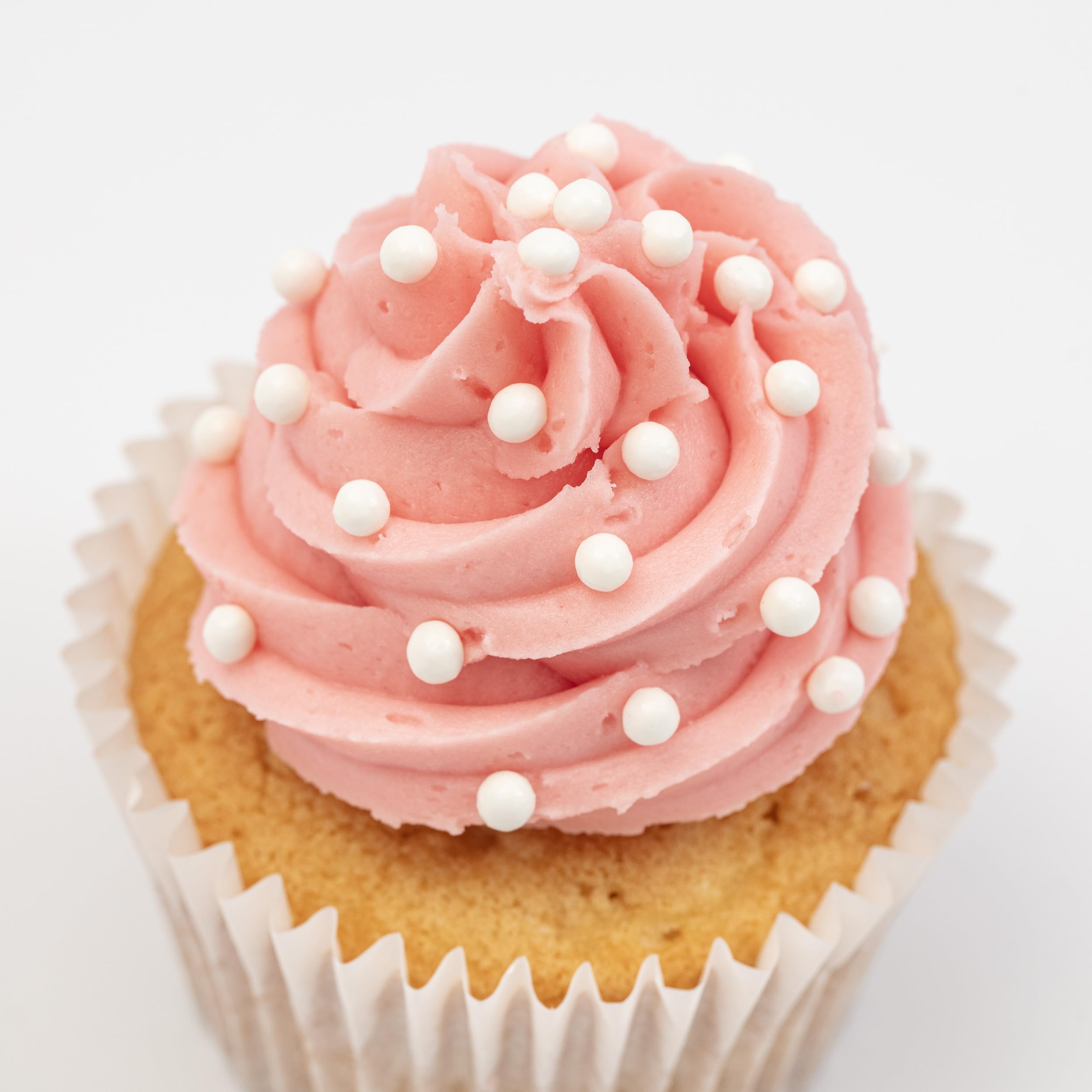 PME Cake Pearl Sprinkles - Bright White 4mm | 74g Edible Sugar Pearls 5