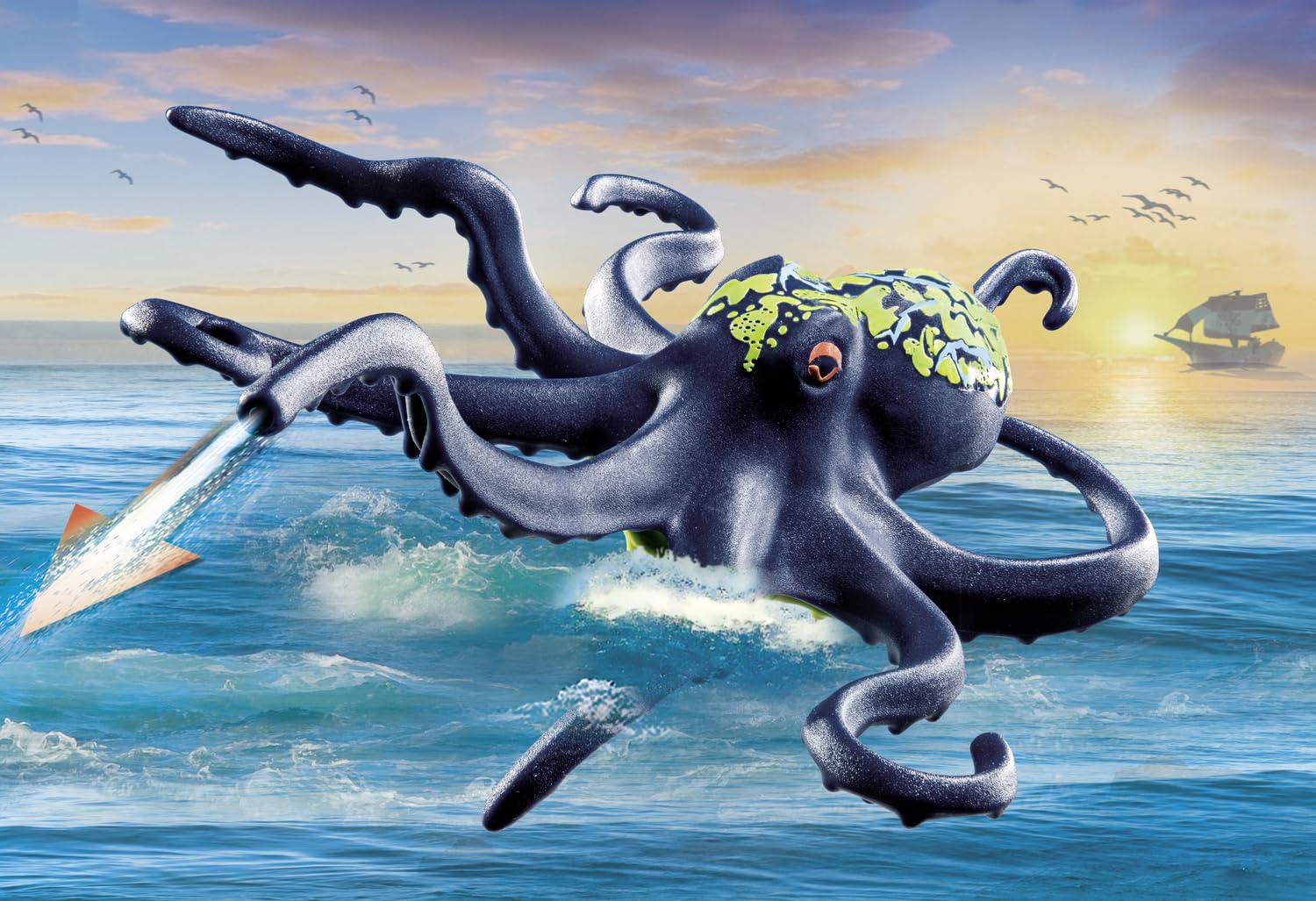 Playmobil 71419 Pirates: Pirate vs. Deeper – Battle with the Giant Octopus Playset for Kids 4+ 3