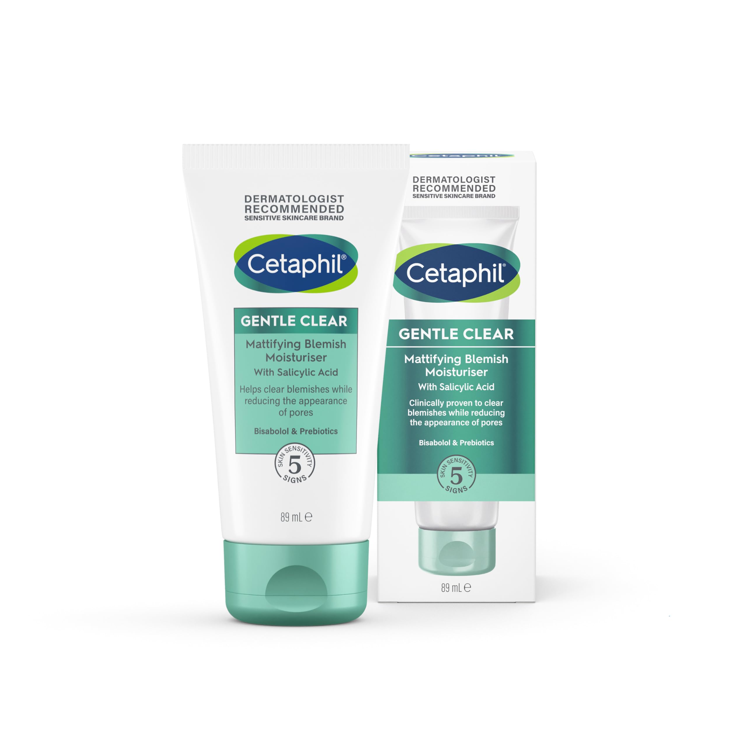 Cetaphil Gentle Clear Mattifying Blemish Face Moisturiser - Reduces Blemishes & Breakouts, Hydrates Up to 48 Hours, Matte Finish