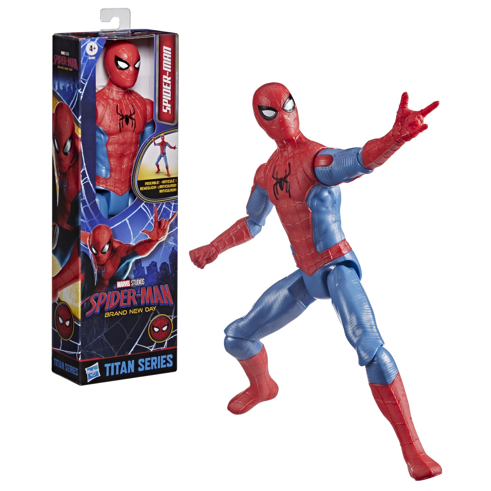 Marvel Spider-Man Titan Series Action Figure - 11.5-in Scale | 11 Points of Articulation 2