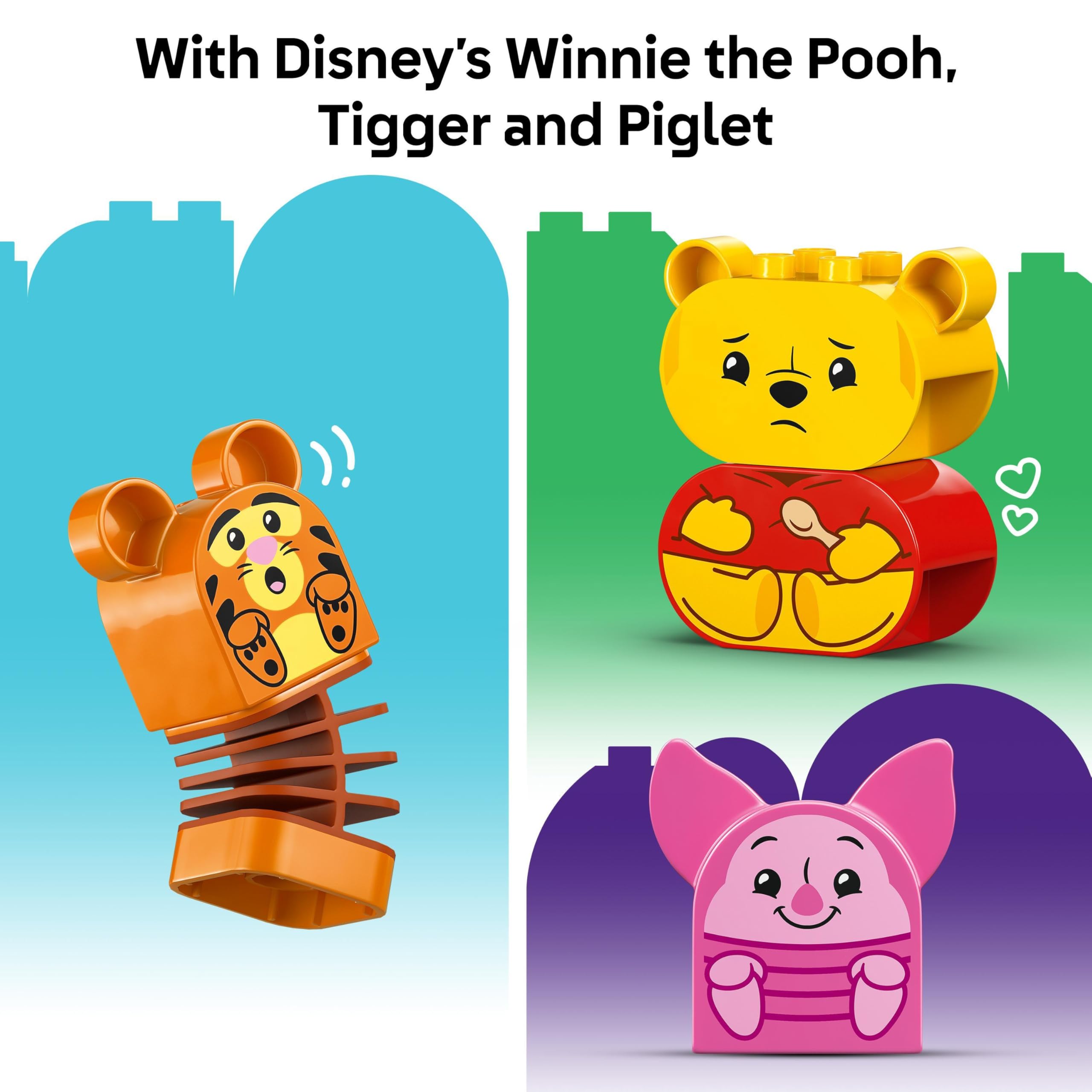 LEGO DUPLO Disney Winnie the Pooh’s Birthday Party Building Toy - 22-Piece Set for Toddlers 18 Months+ 3