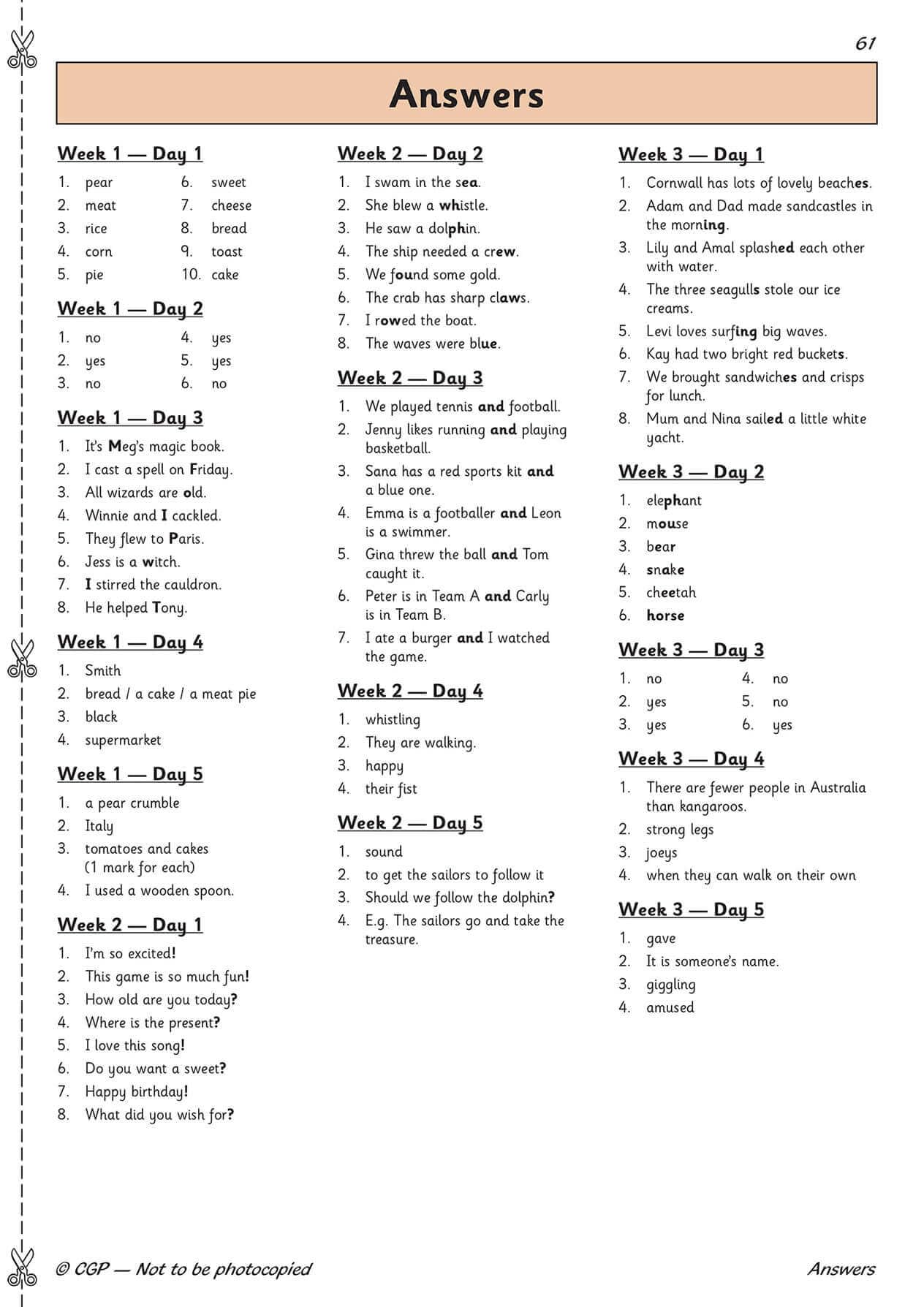 CGP Books New KS1 English Daily Practice Book - Year 2 Autumn Term | Ages 6-7 | 68 Pages 7