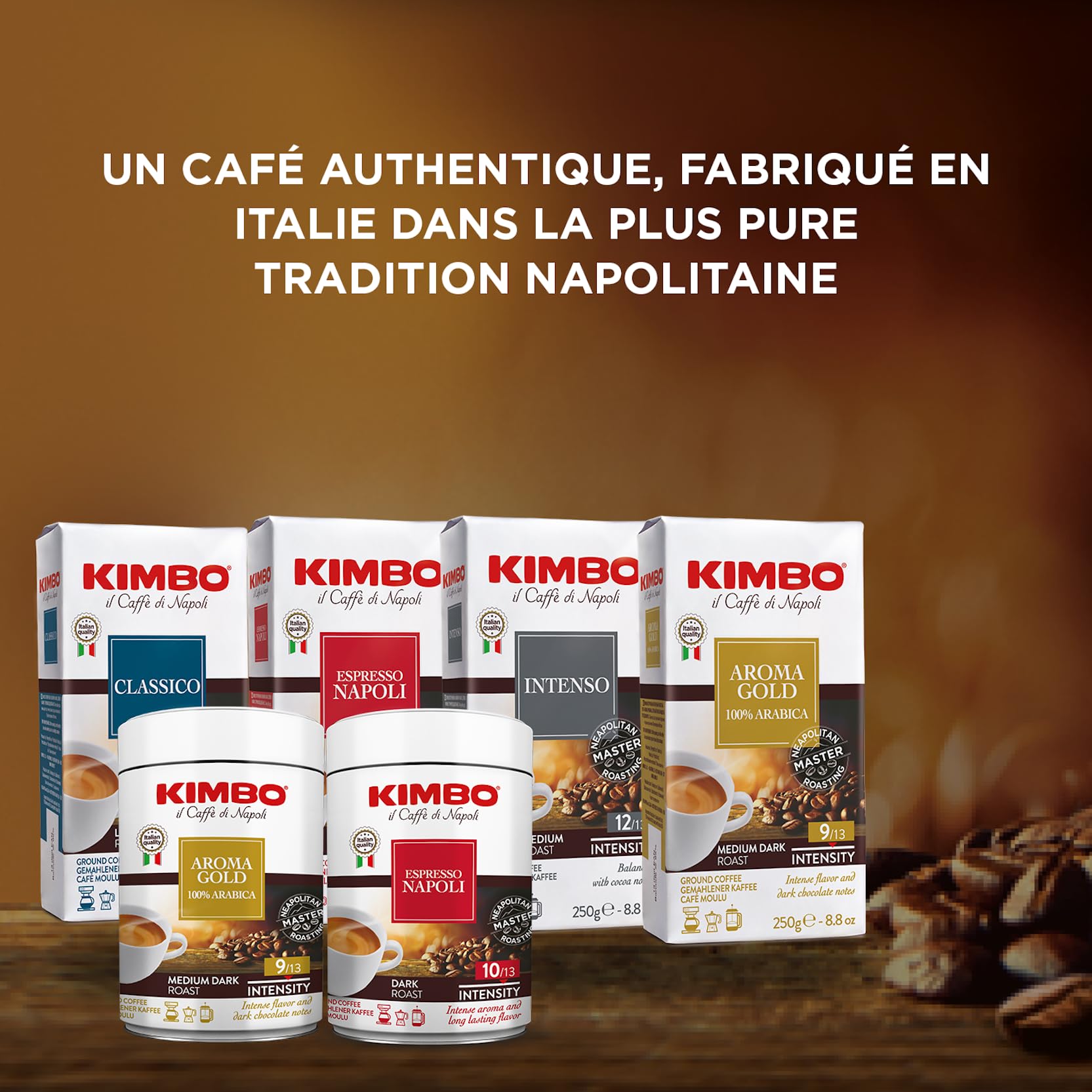 Kimbo Intenso Ground Coffee 250g - Italian Medium Roast for Moka Pot & Filter Machines 4