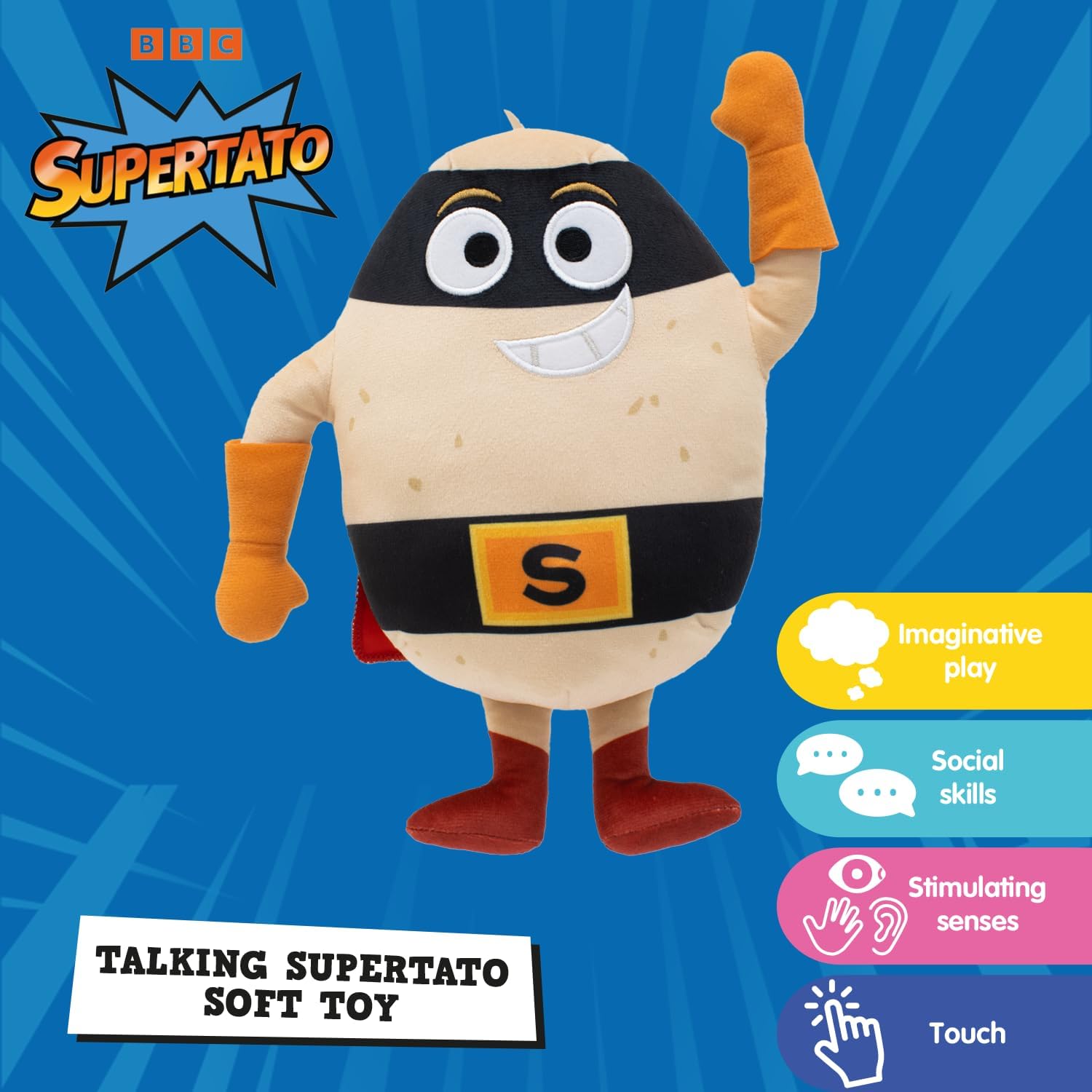 Supertato Talking Plush Toy - Superhero Cape & Sound Effects from CBeebies 6