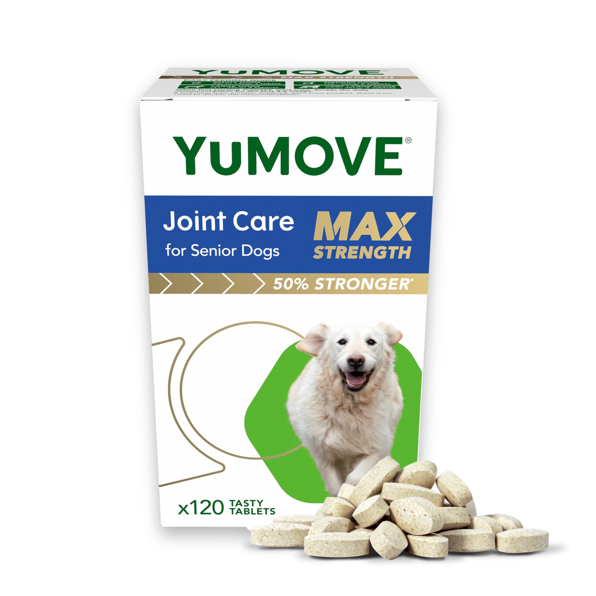 YuMOVE Max Strength Joint Supplement for Senior Dogs | 120 Tablets | Aids Mobility