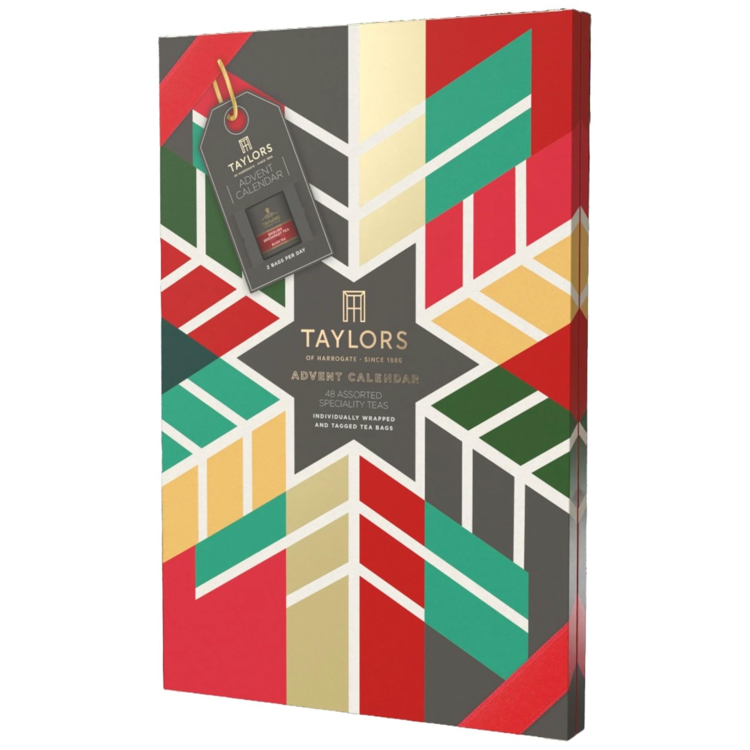 Taylors of Harrogate Assorted Speciality Teas Advent Calendar 2025 - 24 Flavours with 48 Tea Bags