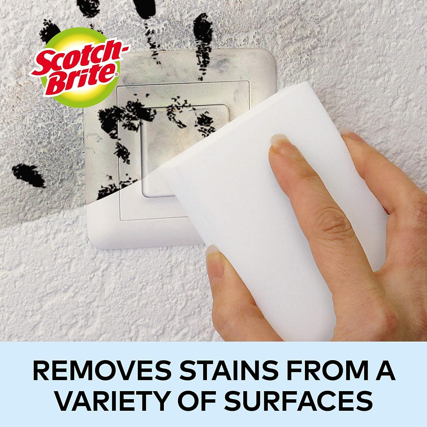 Scotch-Brite Magic Easy Eraser Sponge - Removes Tough Stains Without Chemicals | Pack of 12 3