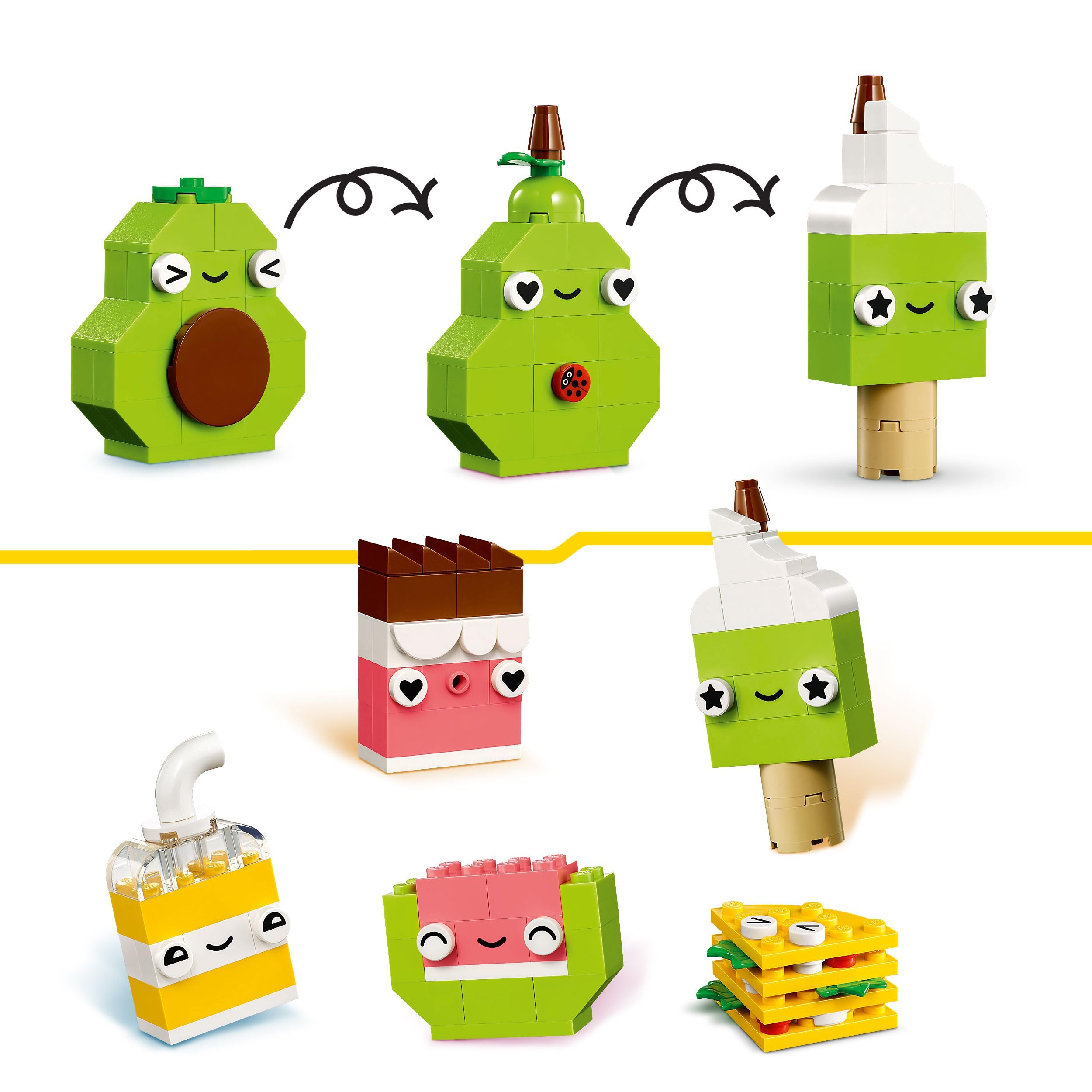 LEGO Classic Creative Food Friends Playset - Building Toy for 4+ Year Olds 10