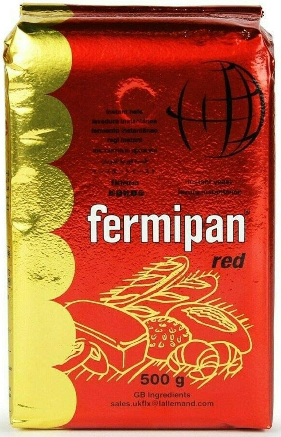 Fermipan Instant Dried Yeast 500g - Baker's Yeast for Bread, Dough and Bakery Use 1