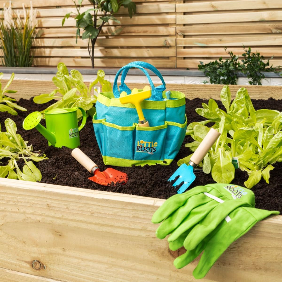 Toyrific Little Roots BGG1653 Kids Gardening Tool Kit Bag | Ages 3+ | Multicolor Plastic