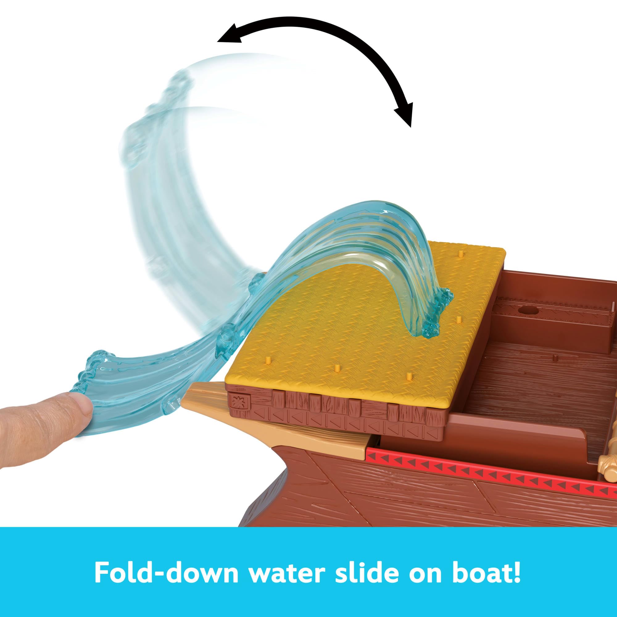 Mattel Disney Moana 2 Adventure Canoe Playset - Floating Playset with Posable Doll & 6 Transforming Areas for Ages 3+ 4