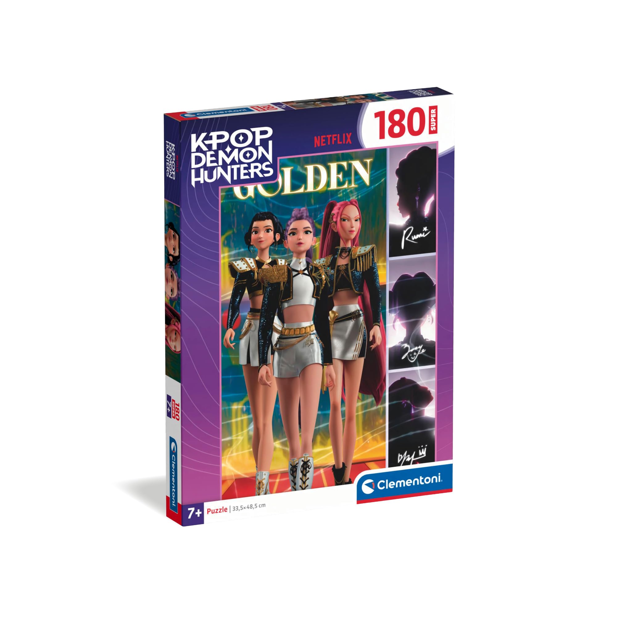 Clementoni KPOP Demon Hunters Super Puzzle - 180 Pieces | Age 7+ | 33.5 x 48.5 cm Finished Size