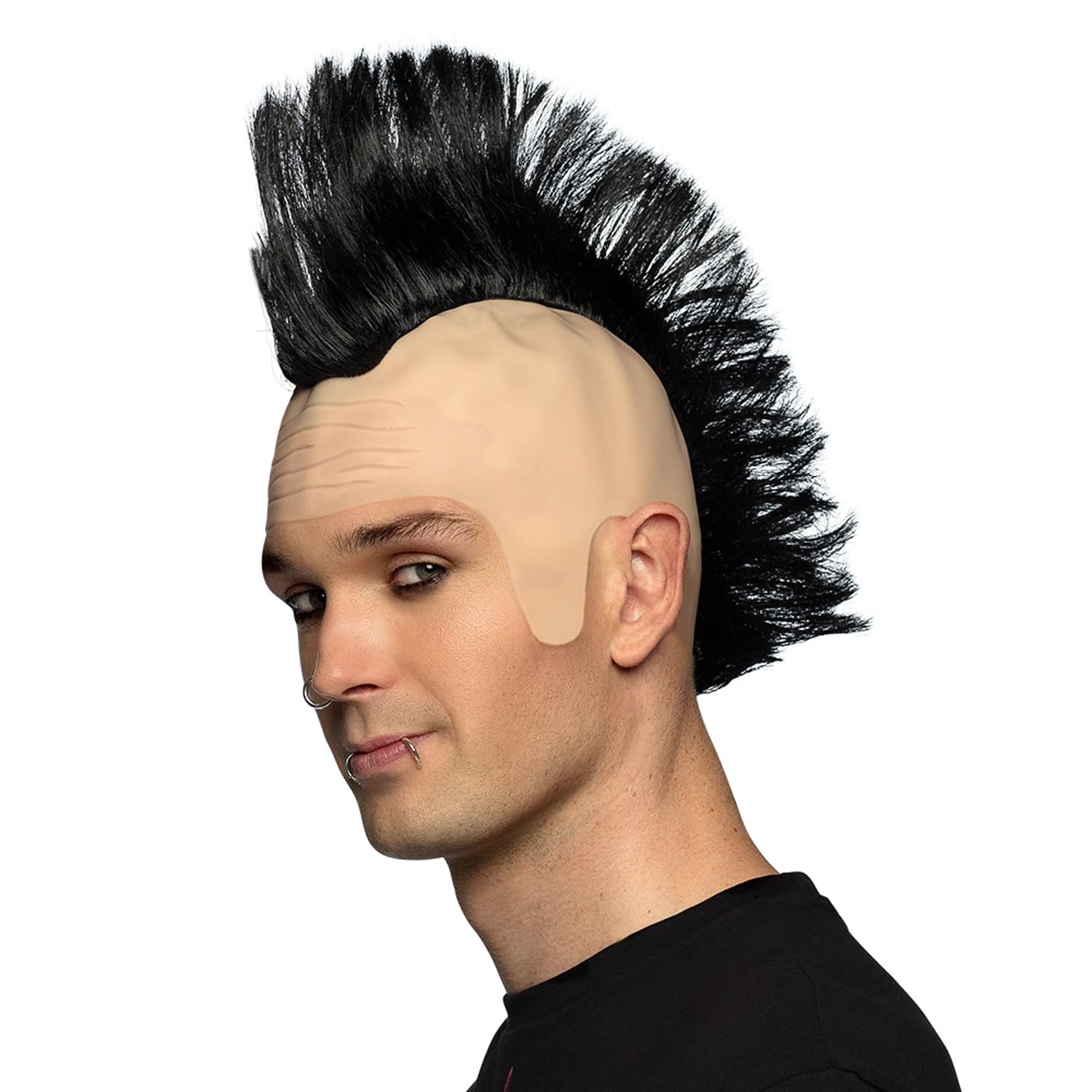 Boland Punk Crest Mohawk Wig – Black Adult Wig for Men 3